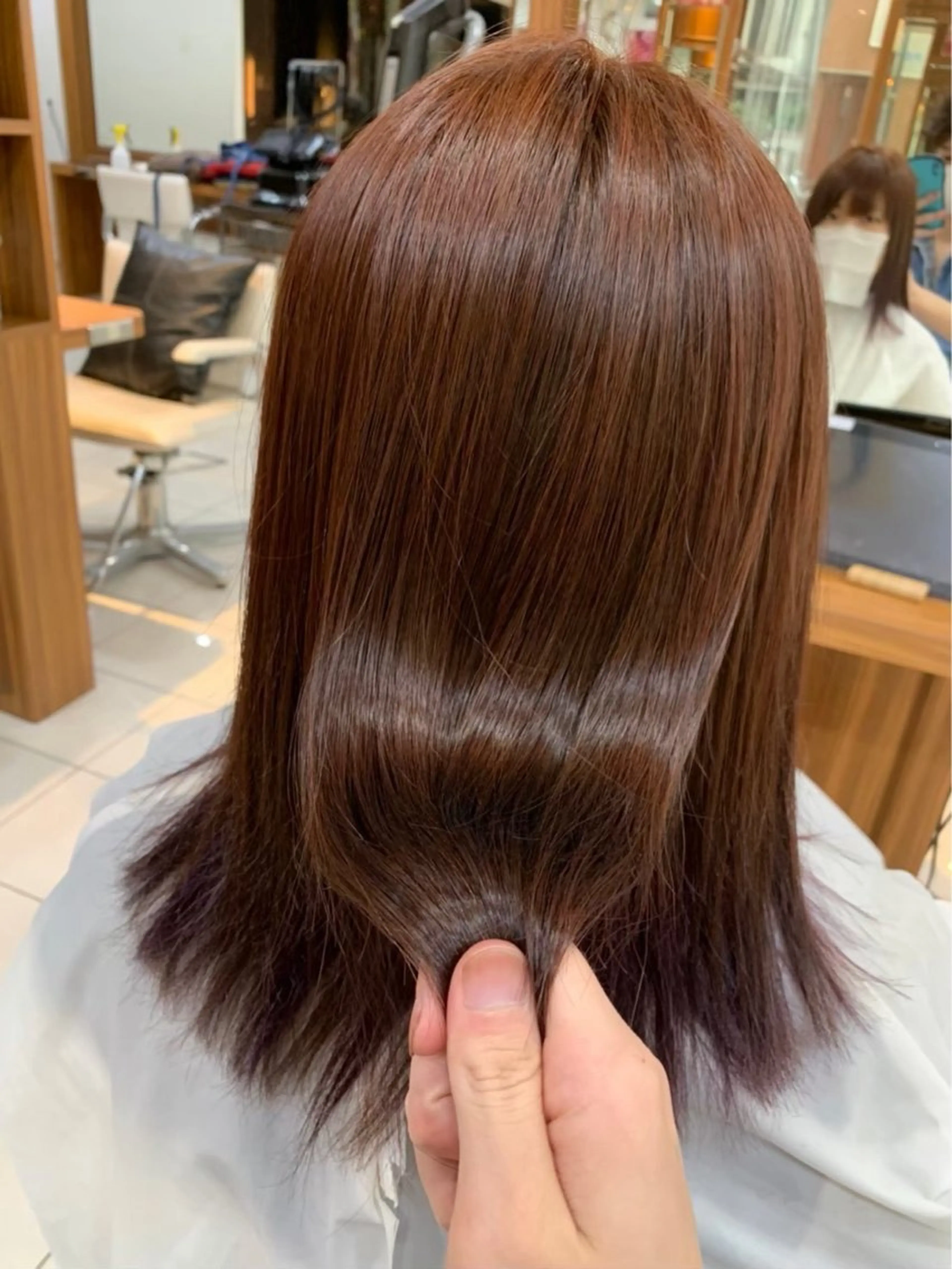 セミロング 髪質改善 💠 韓国風うる艶/シオリのヘアスタイル