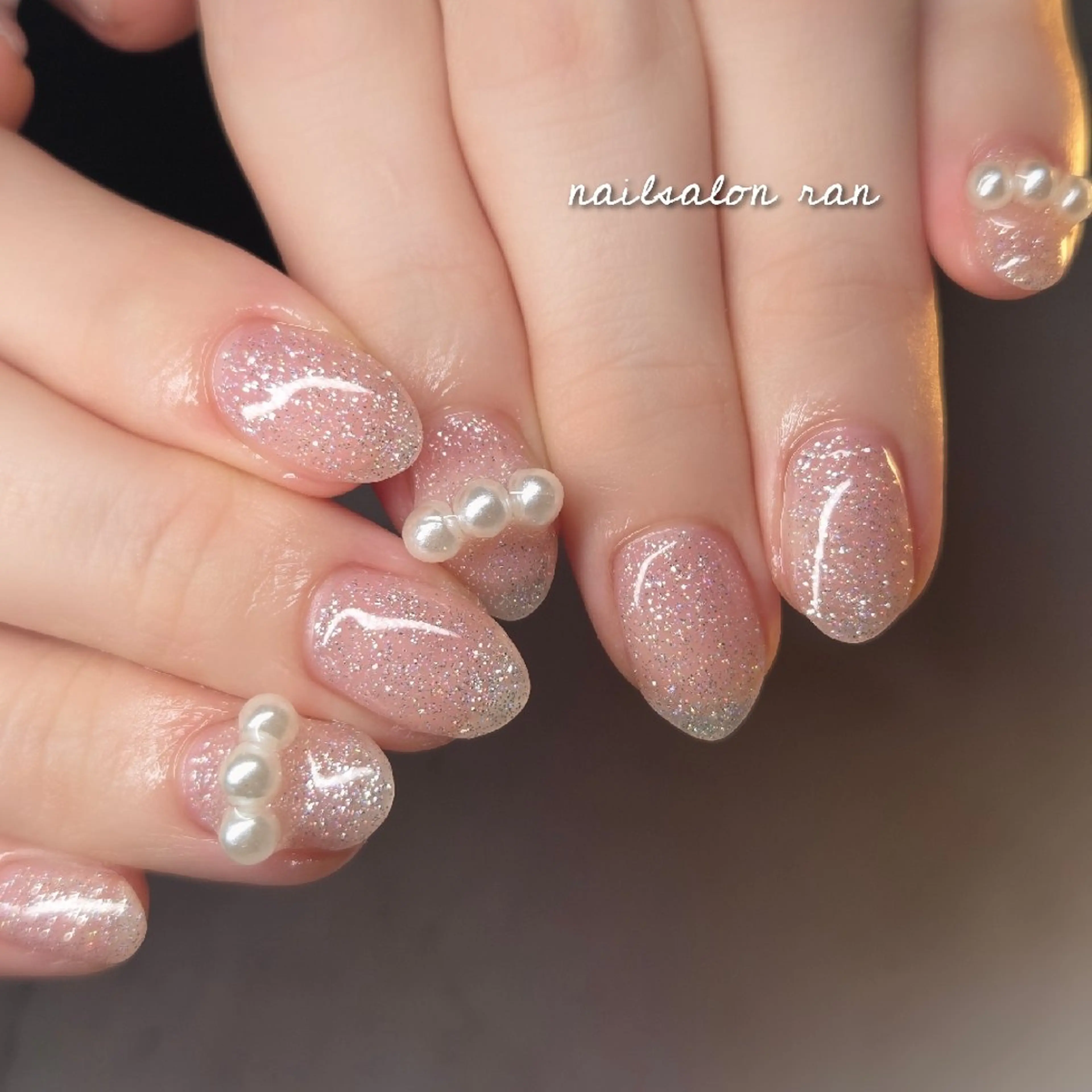 ネイル フラッシュネイル ラメ(グリッター) ハンドネイル ハンドケア nailsalon ranのネイルデザイン