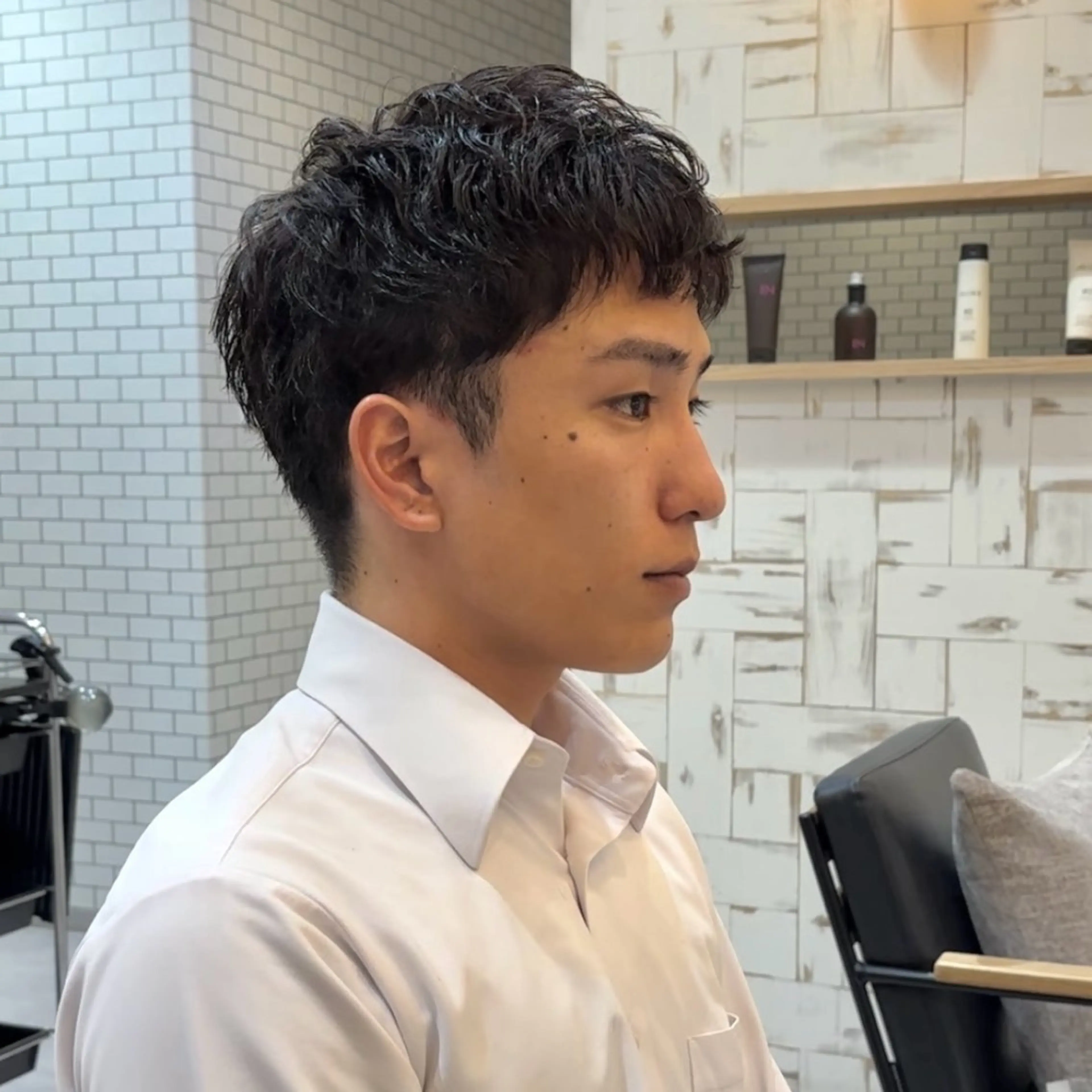 メンズ フェードカット マッシュ メンズパーマ 学生（メンズ向け） メンズショート カット 【メンズショート 特化】村斎　伶次のヘアスタイル