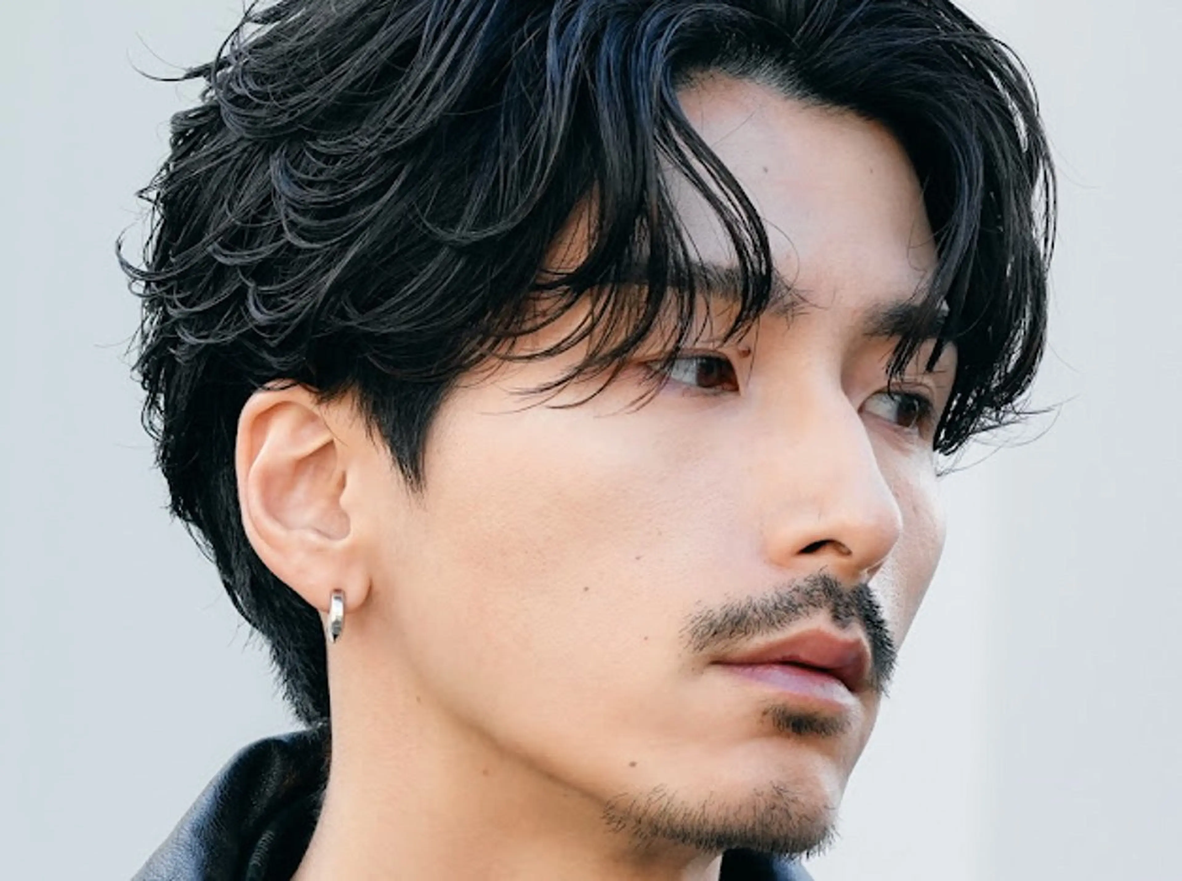 ミディアム パーマ メンズ カット パーマ fifth park 六反穂 龍介のヘアスタイル