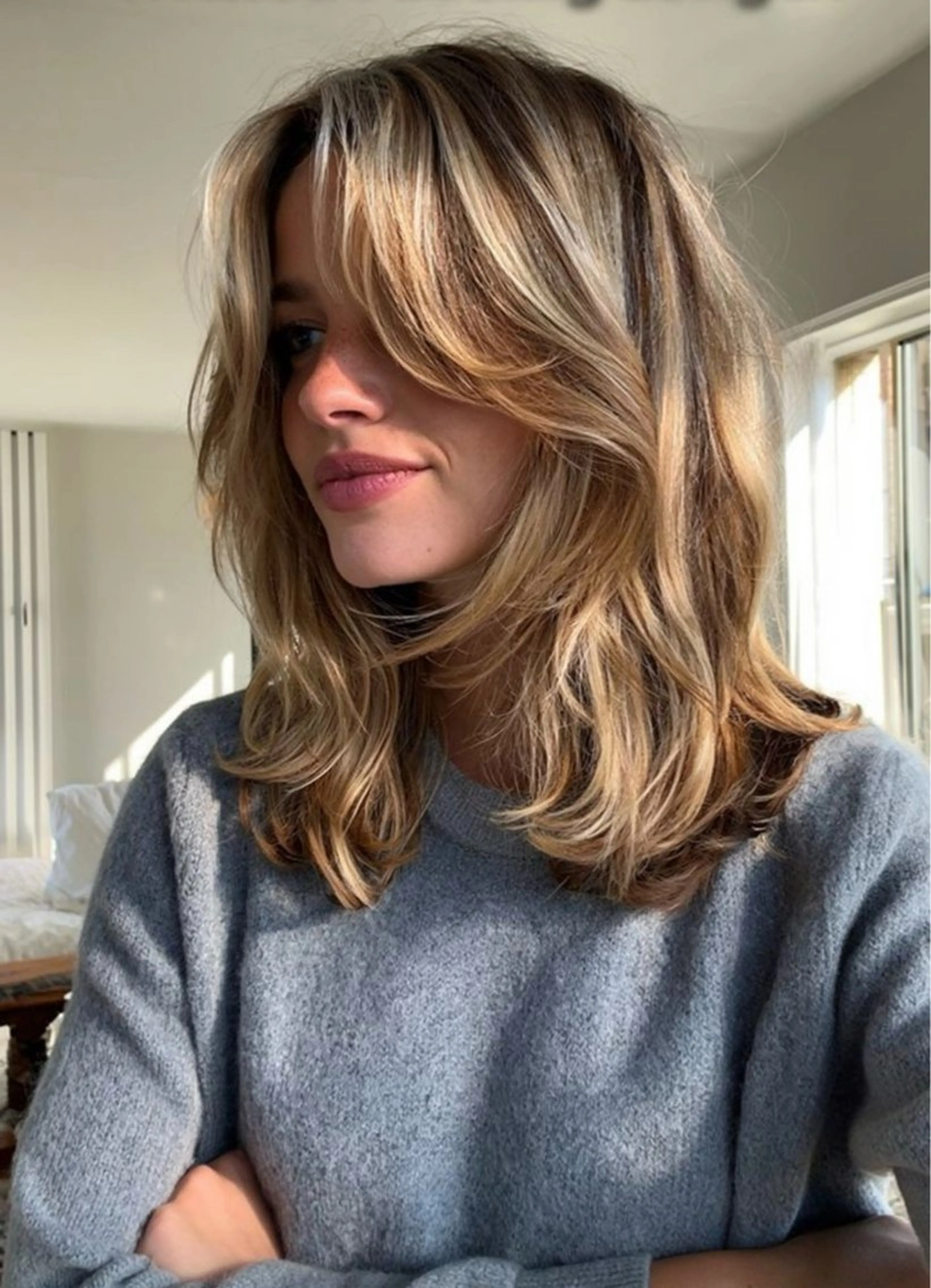 ミディアム レイヤーカットモデル 募集/藤原一真のヘアスタイル