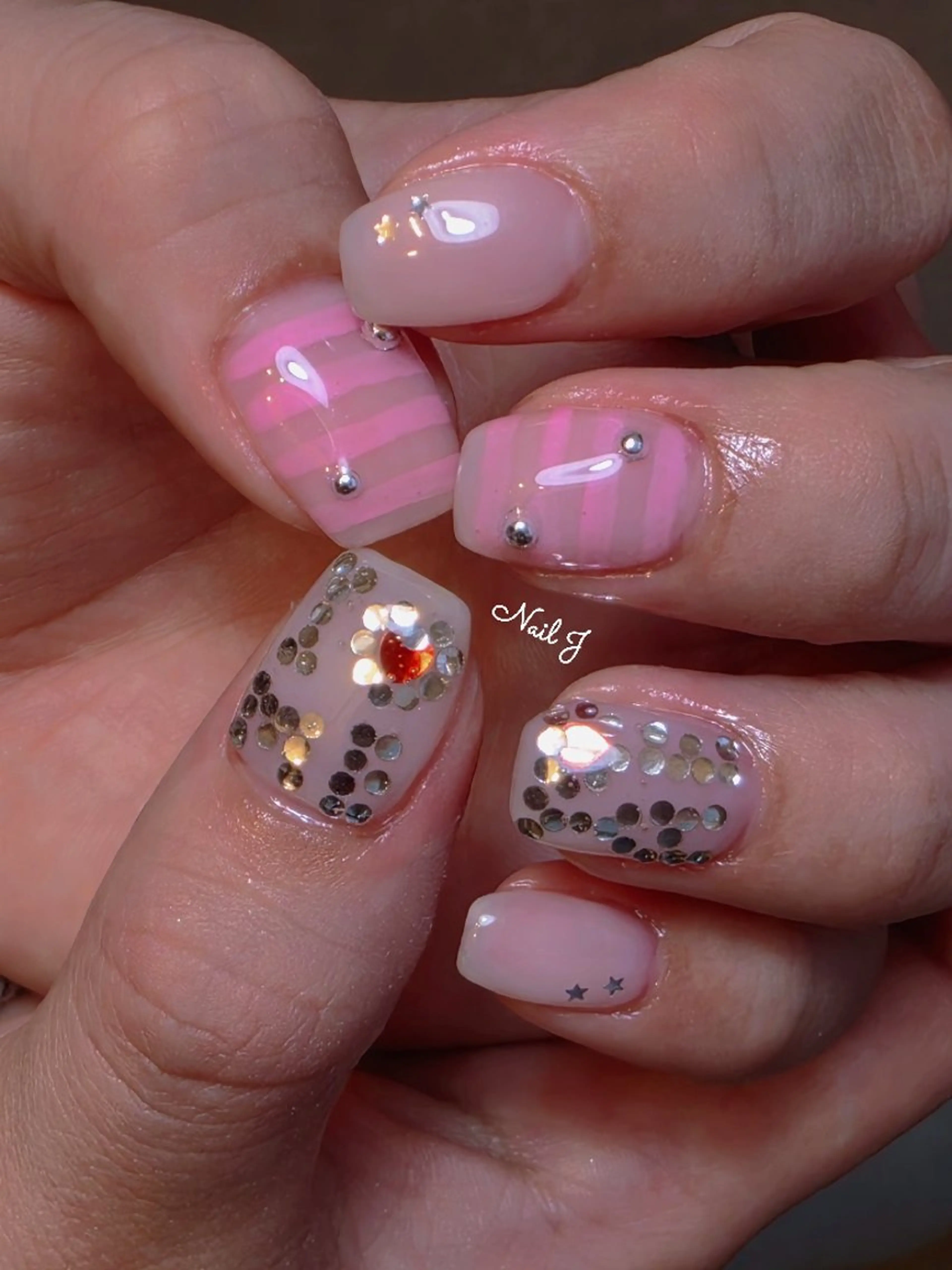 ネイル 韓国ネイル 春ネイル ハンドネイル Nail Jのネイルデザイン