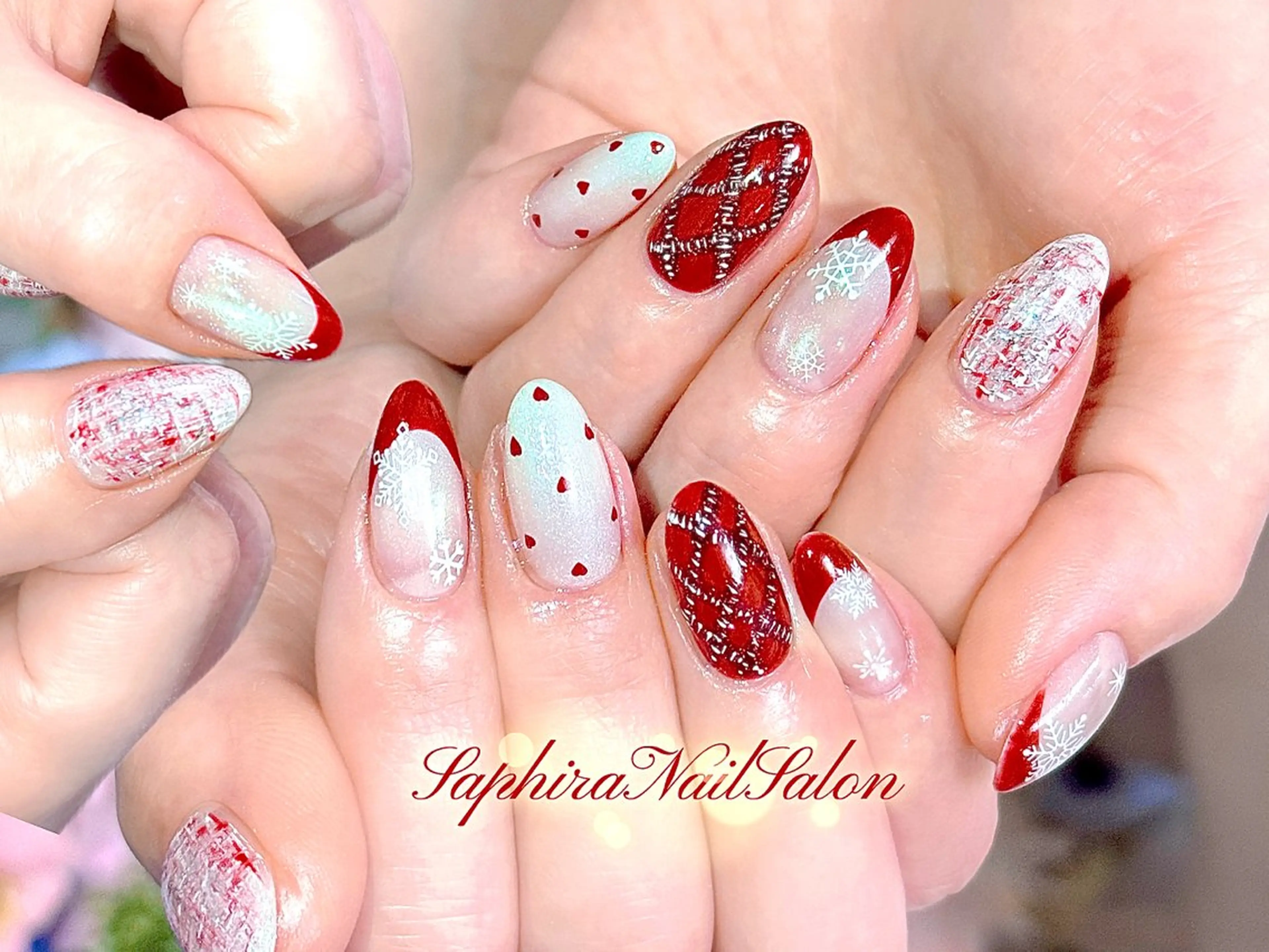 カラー ハンドネイル Saphiraネイル サロン錦糸町のネイルデザイン