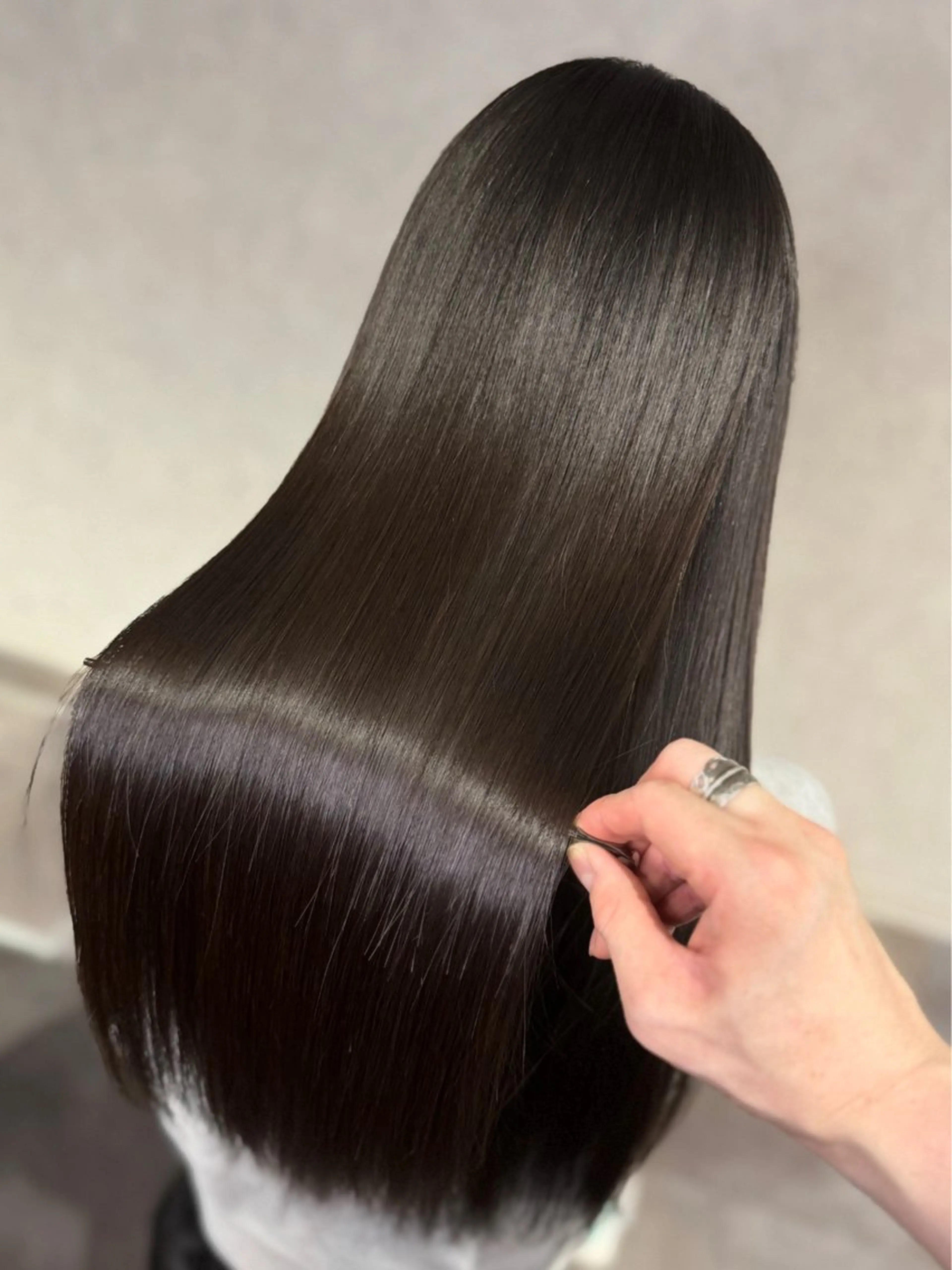 ロング カット 縮毛矯正 トリートメント 野口聖矢/縮毛矯正 髪質改善/ViVIEのヘアスタイル