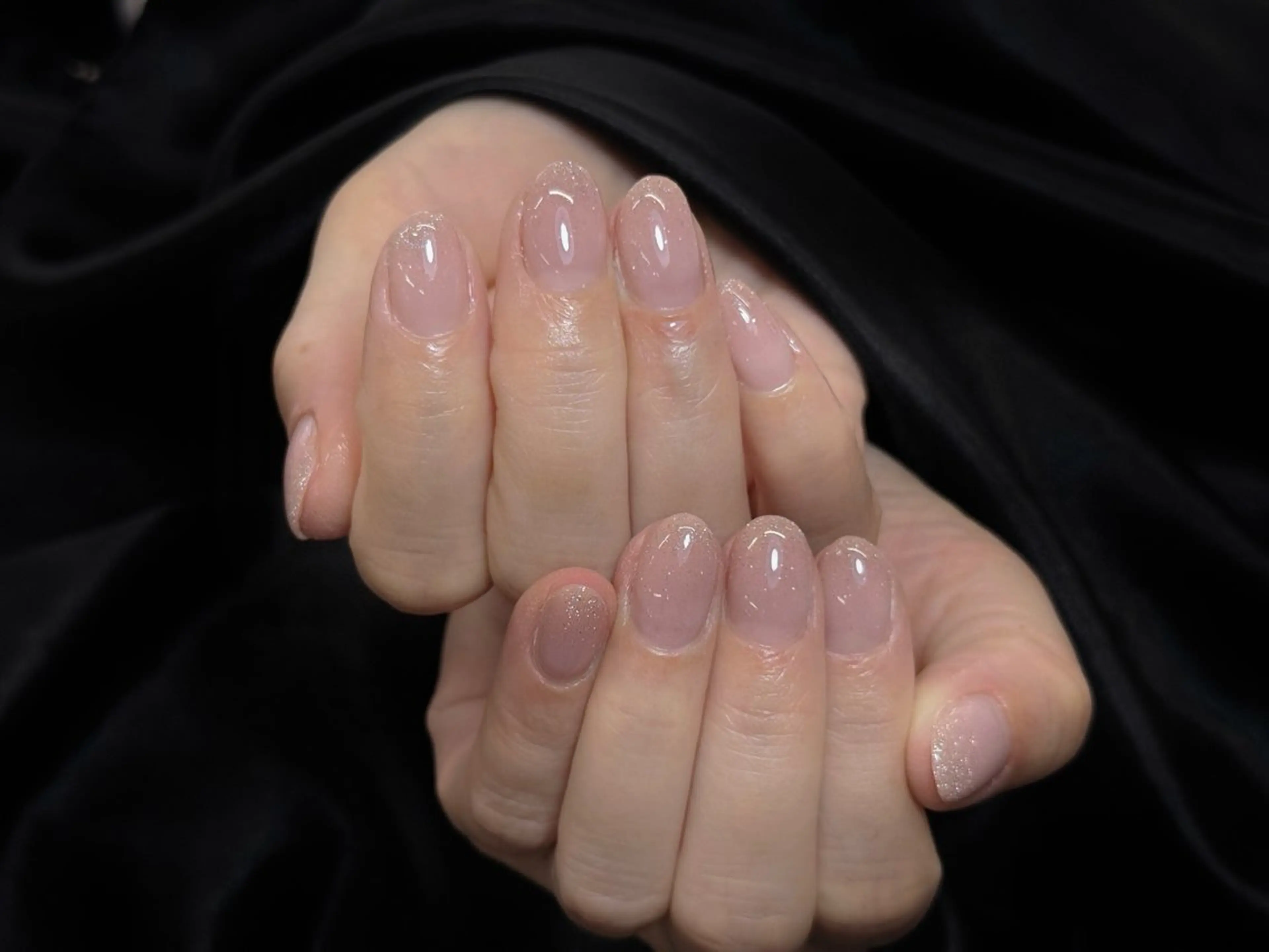 ネイル チークネイル 長さ出し フレンチネイル ジェルネイル 韓国ネイル ハンドネイル ユ ミのネイルデザイン