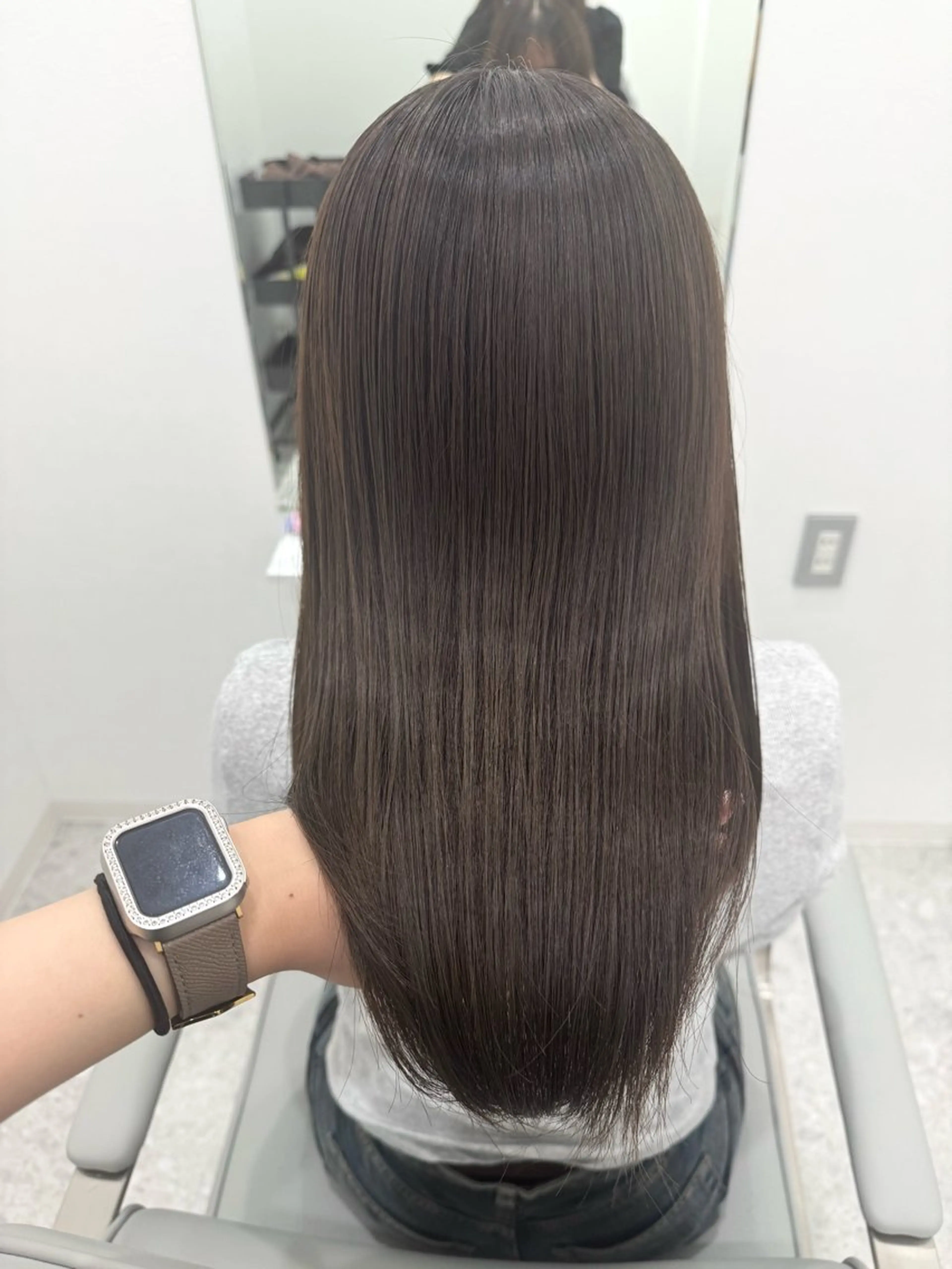 セミロング 髪質改善 トリートメント カット ヘアカラー トリートメント 💎縮毛矯正/透明感 カラー💎椎葉みひろのヘアスタイル