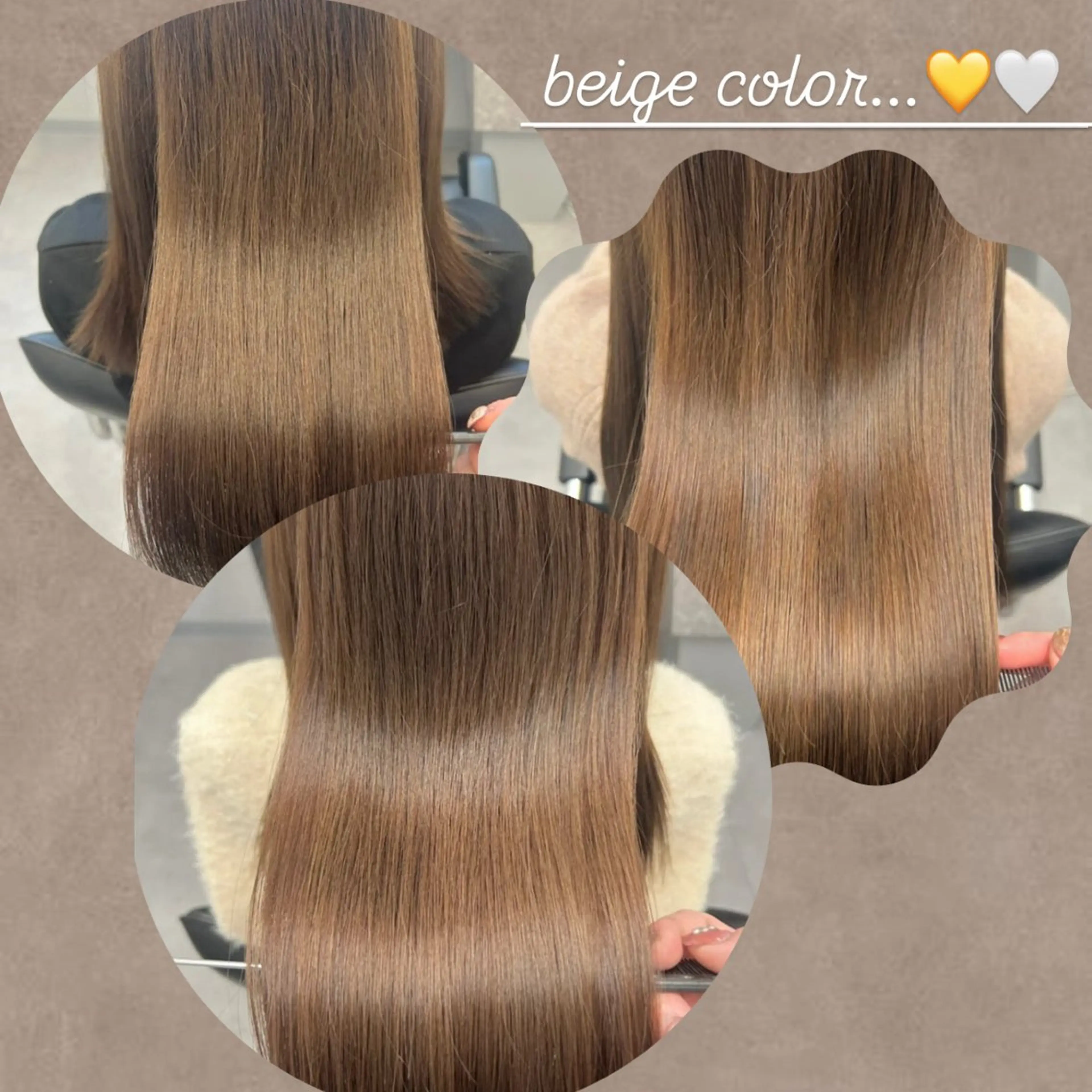 ミディアム カラー ベージュカラー 🌷MIREA🌷 LUANA 難波店のヘアスタイル