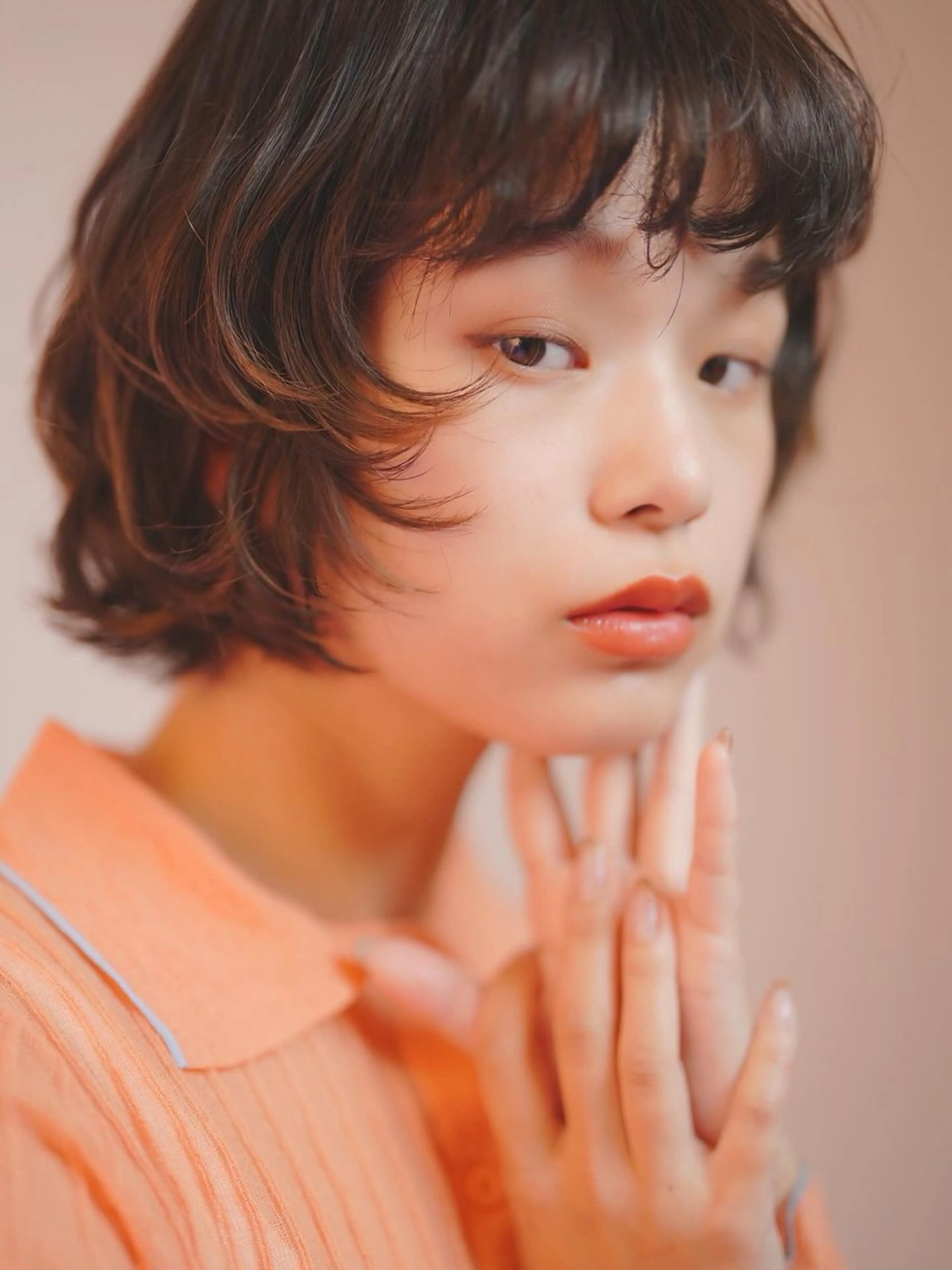 ショートボブ+パーマ+トリートメントの写真