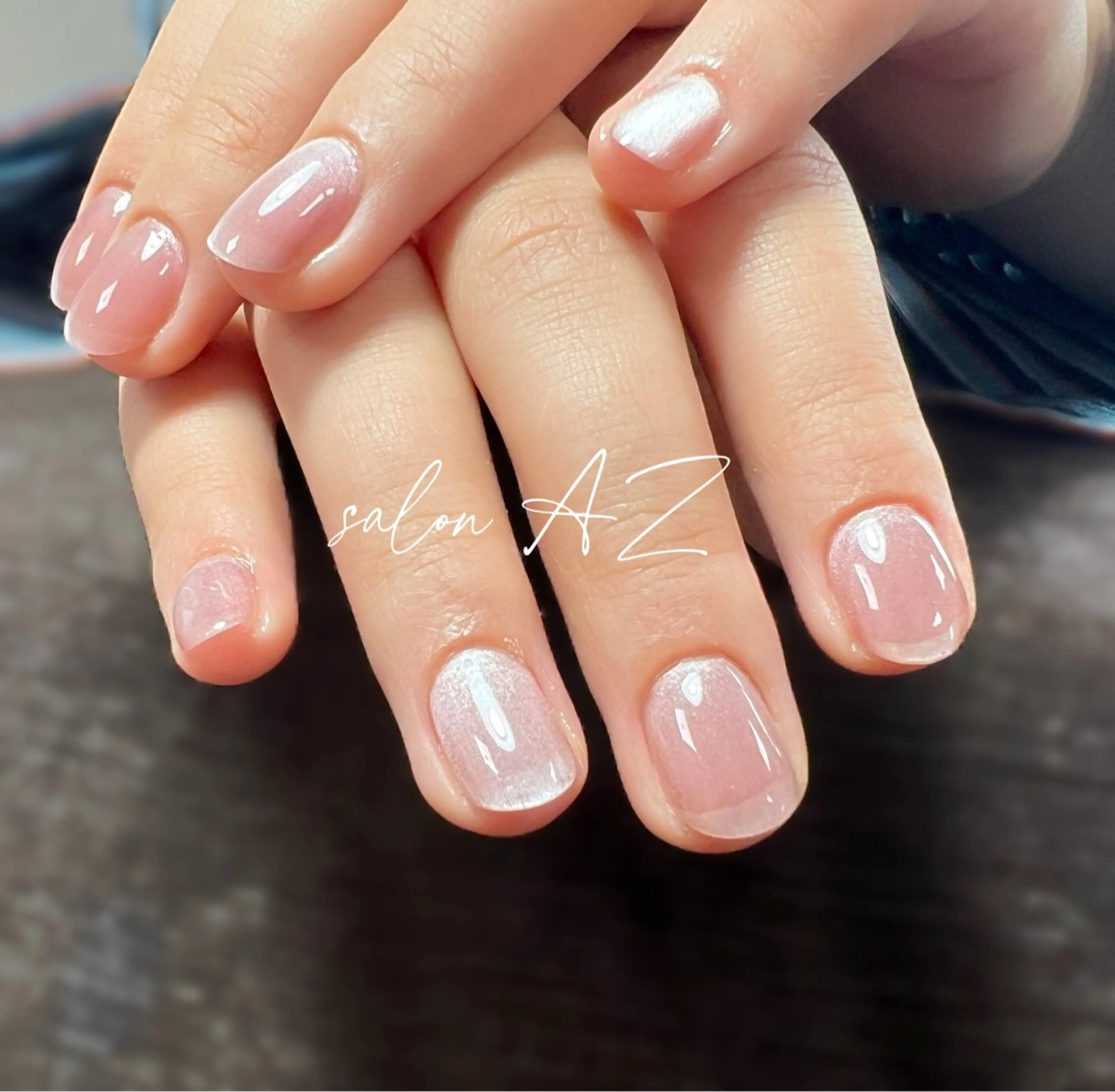 ネイル 長さ出し フットネイル フレンチネイル ジェルネイル マグネットネイル salon AZ NANAのネイルデザイン
