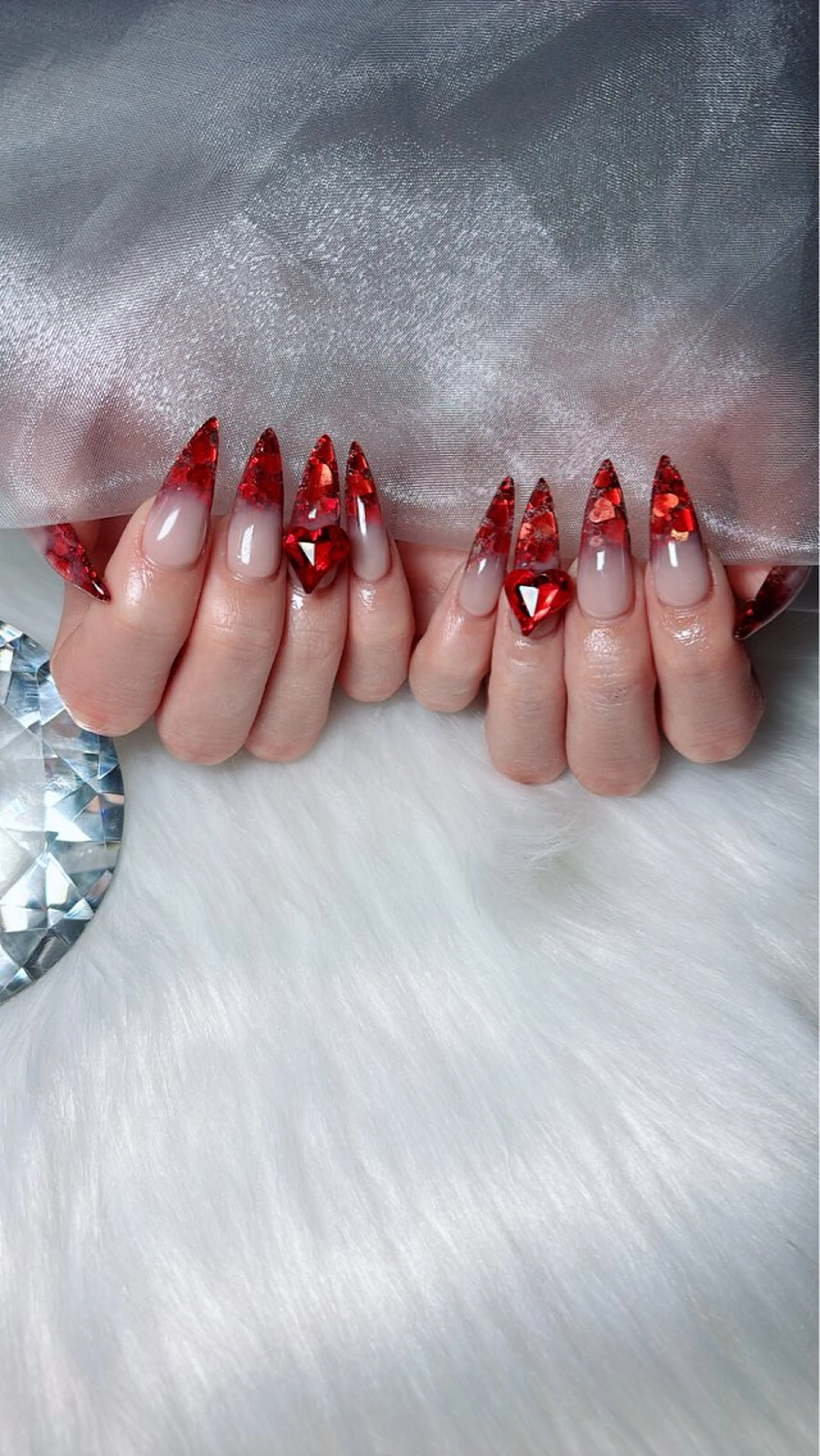 ネイル ハート ハンドネイル Kayo 💅のネイルデザイン