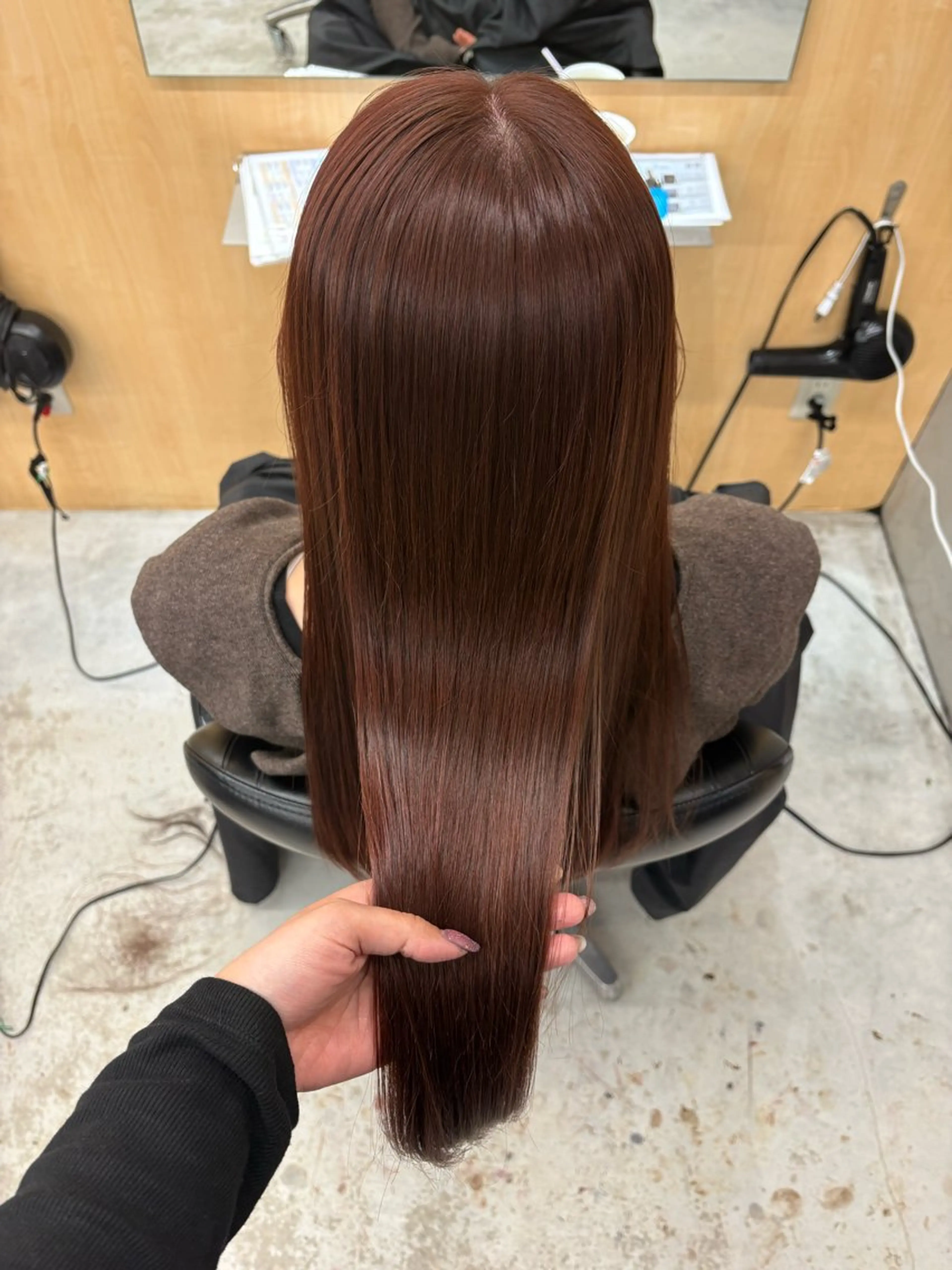 ロング カラー ベージュカラー ピンクカラー カット ヘアカラー 韓国レイヤー/暖色 カラー/KOTONEのヘアスタイル