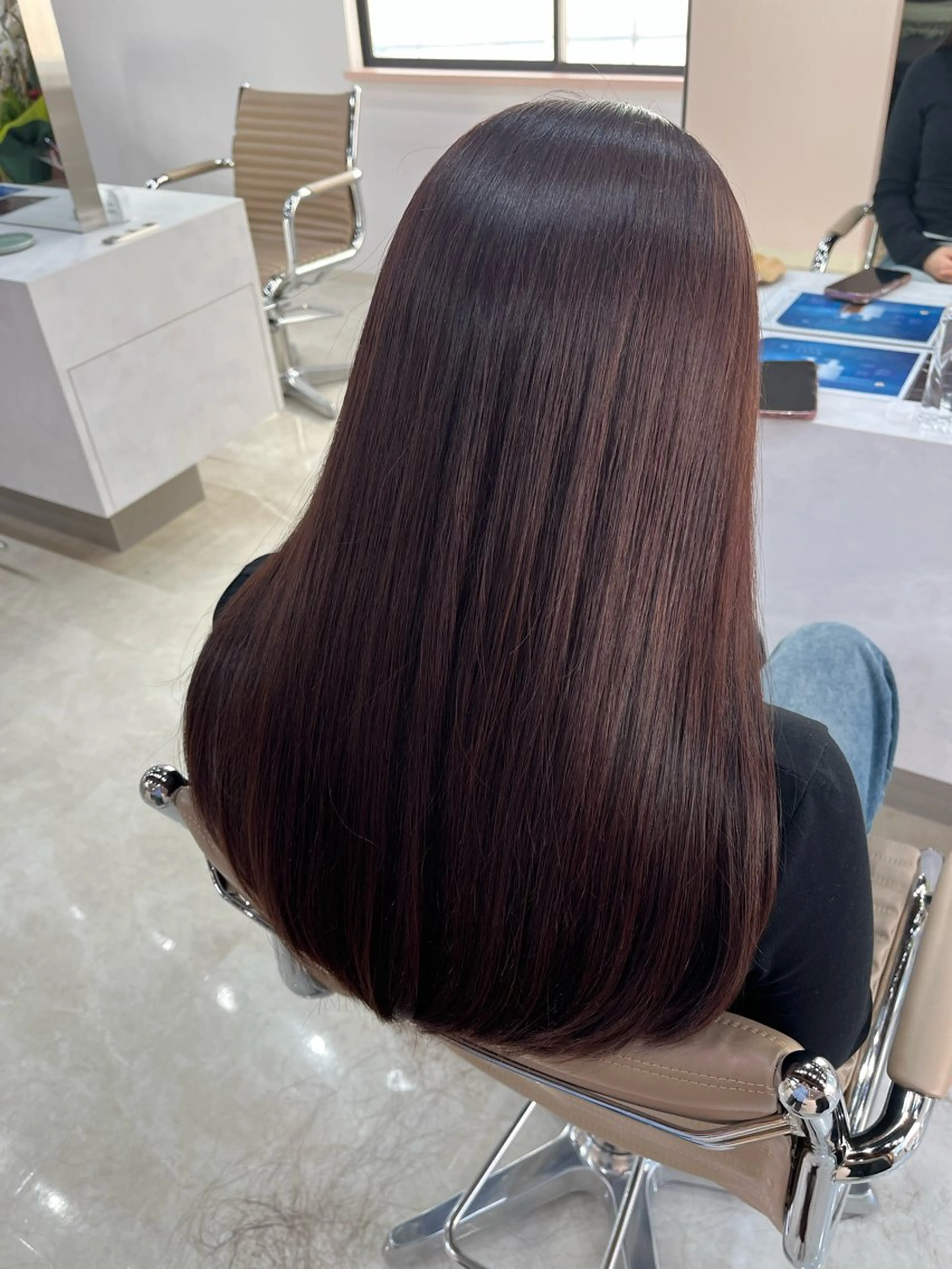 ロング カラー ブラウンカラー ピンクカラー ピンクブラウン カット ヘアカラー トリートメント 🫧ぷる艶カラー🫧 Yuubi🦩のヘアスタイル