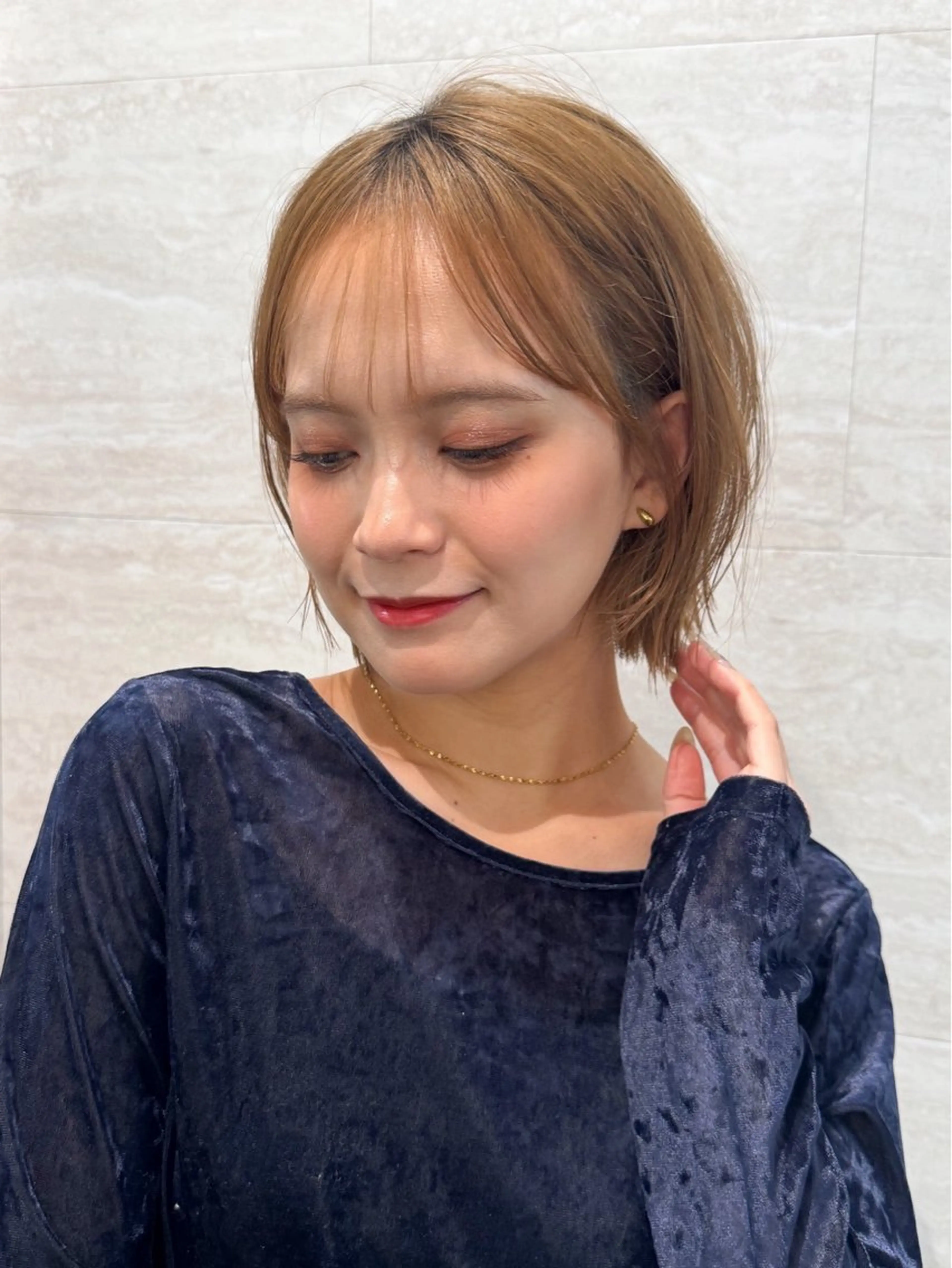 ミディアム 🫧ボブ／縮毛矯正／ 韓国／ゆーな🫧のヘアスタイル