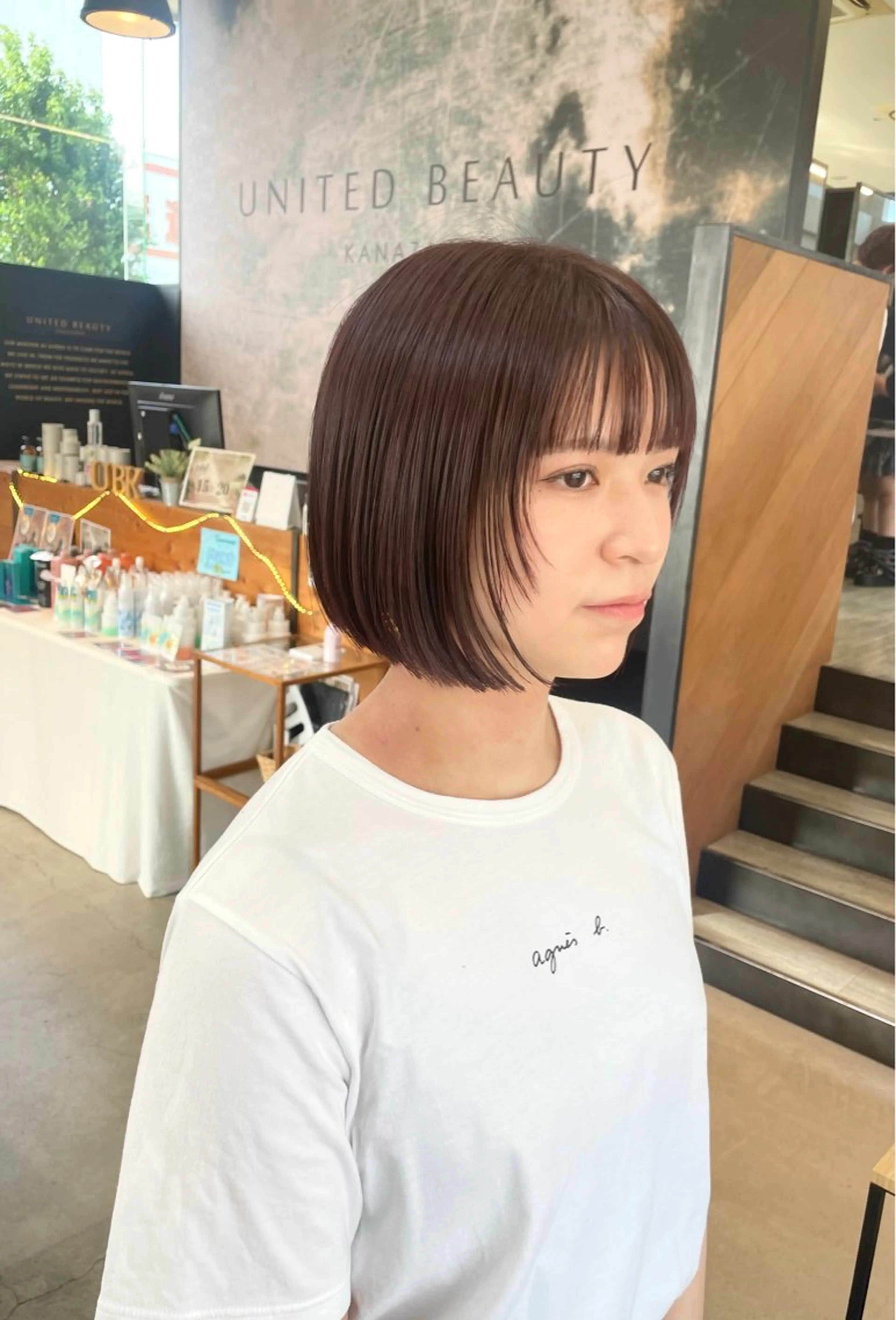 ショート レイヤーカット 小顔カット テラダ ユウシン西金沢のヘアスタイル