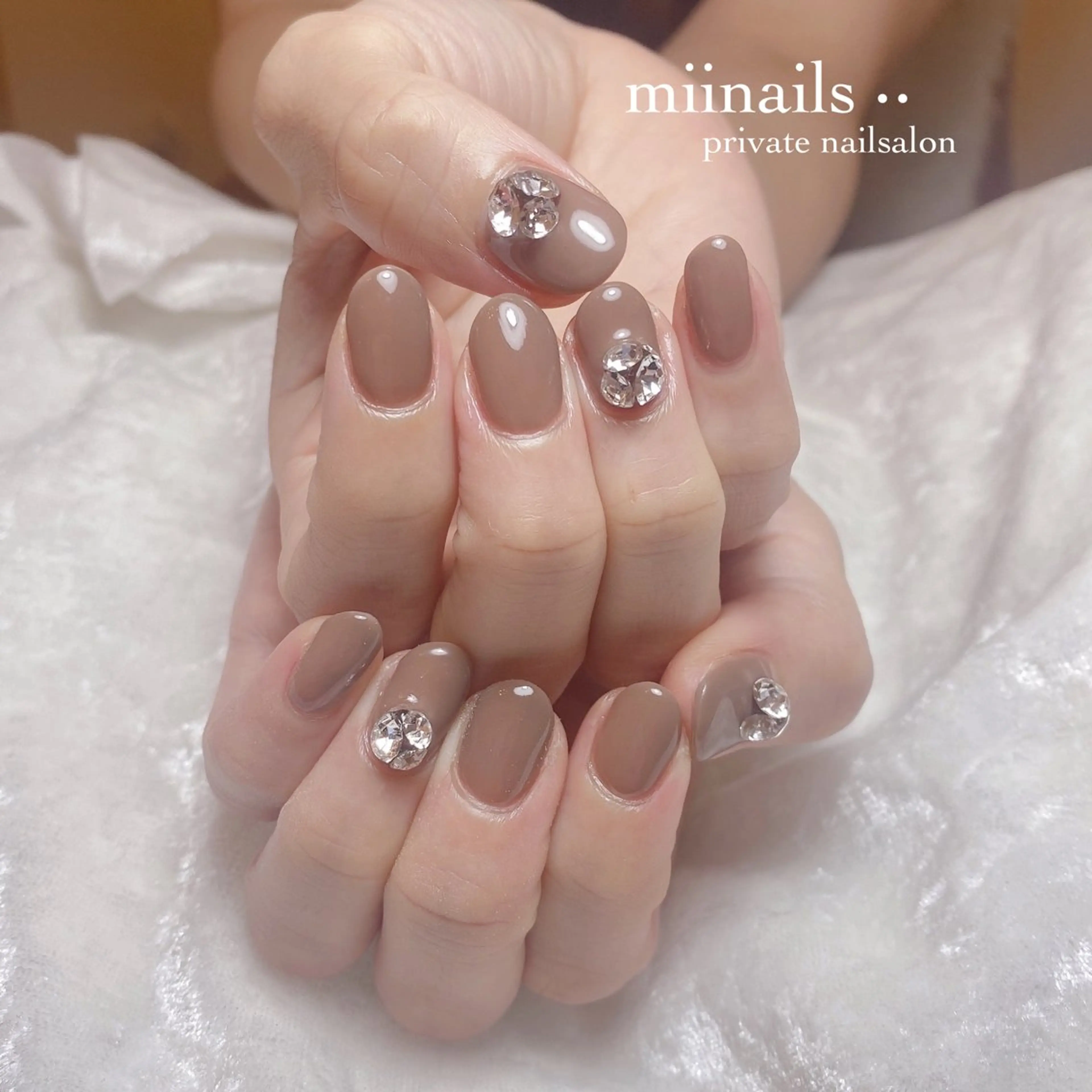 ネイル フレンチネイル 韓国ネイル ワンホンネイル ハンドネイル nailsalon miinailsのネイルデザイン