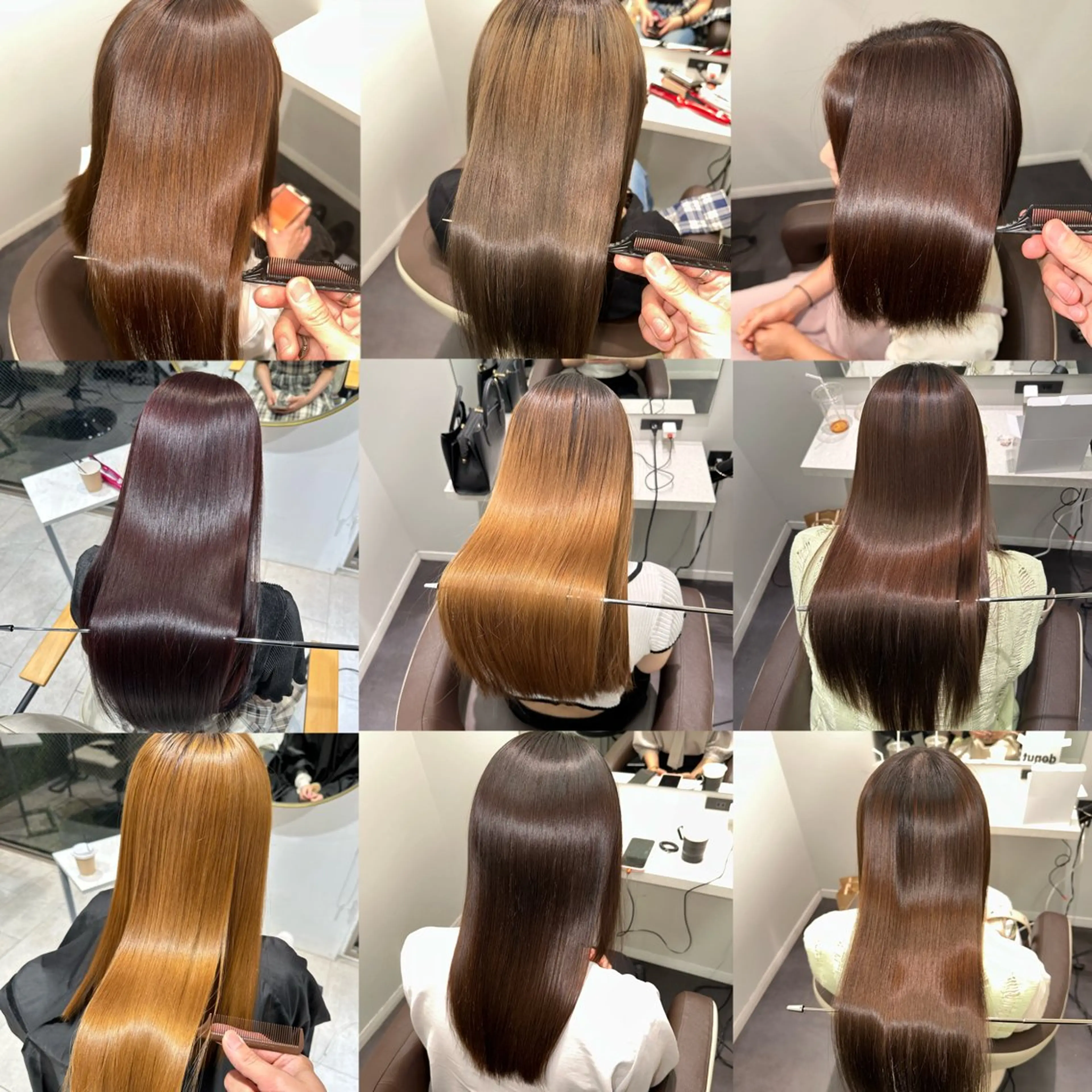 セミロング カラー 髪質改善 縮毛矯正 トリートメント 美髪特化✨ 伊織✨縮毛矯正✨のヘアスタイル