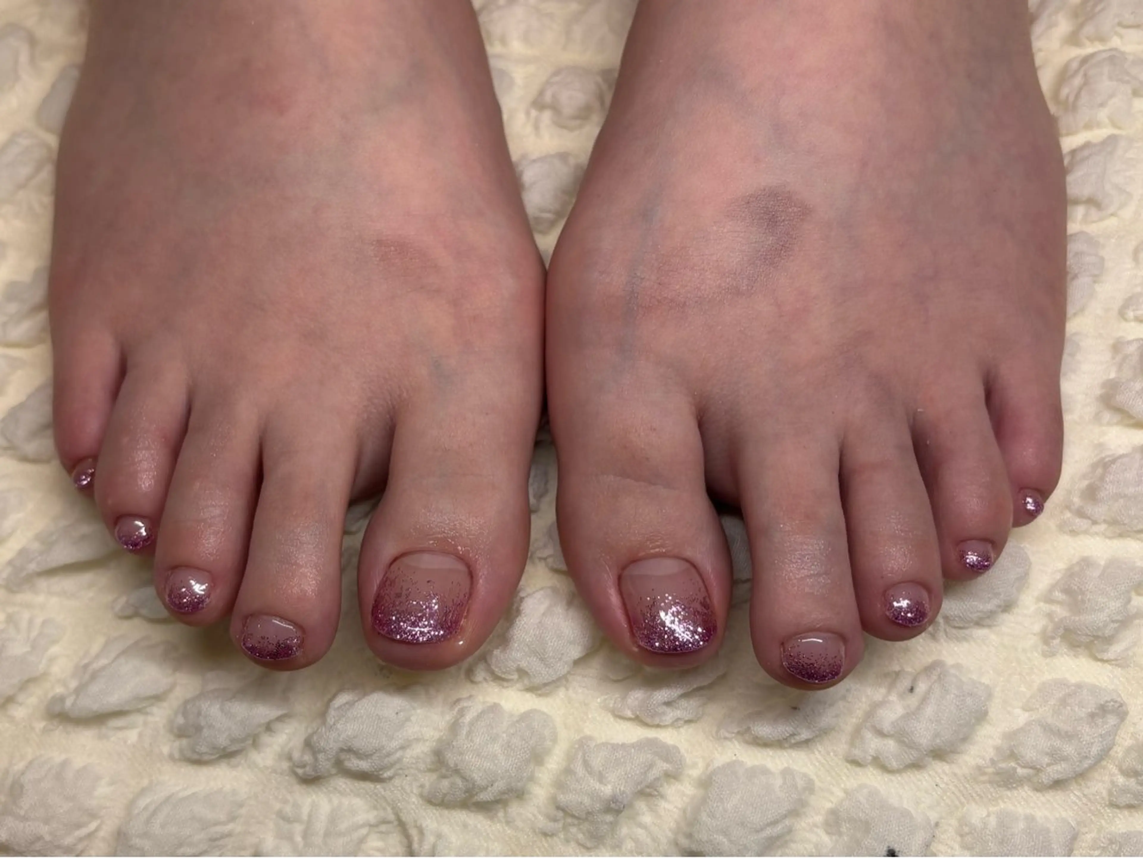 ネイル ラメ(グリッター) ラメグラデーション ピンク t. suzuのネイルデザイン