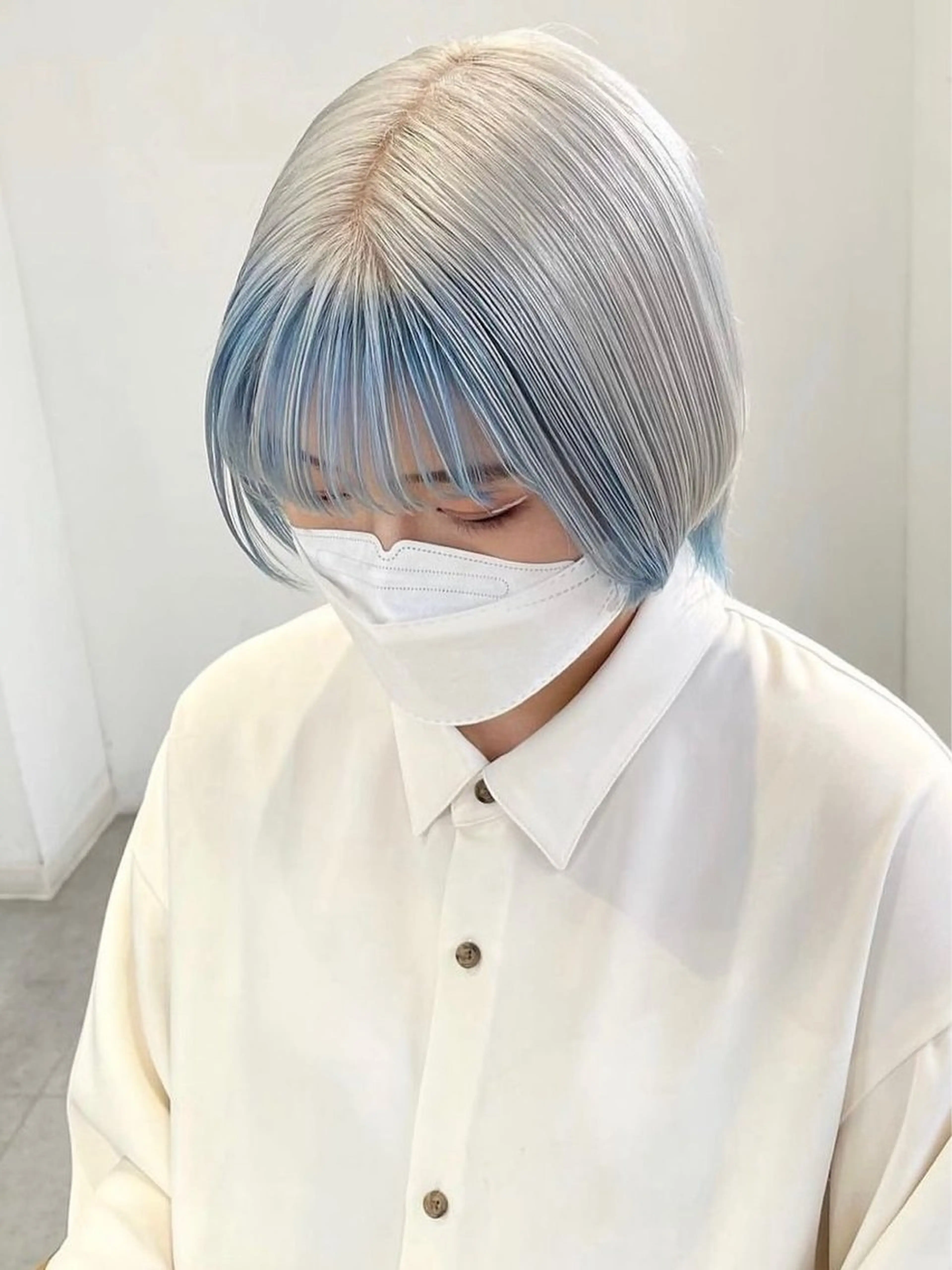 ショート ショートボブ 韓国風カラー ボブ ハイライト 髪質改善 江坂エリア最安値◎ ブリーチ*土田のヘアスタイル