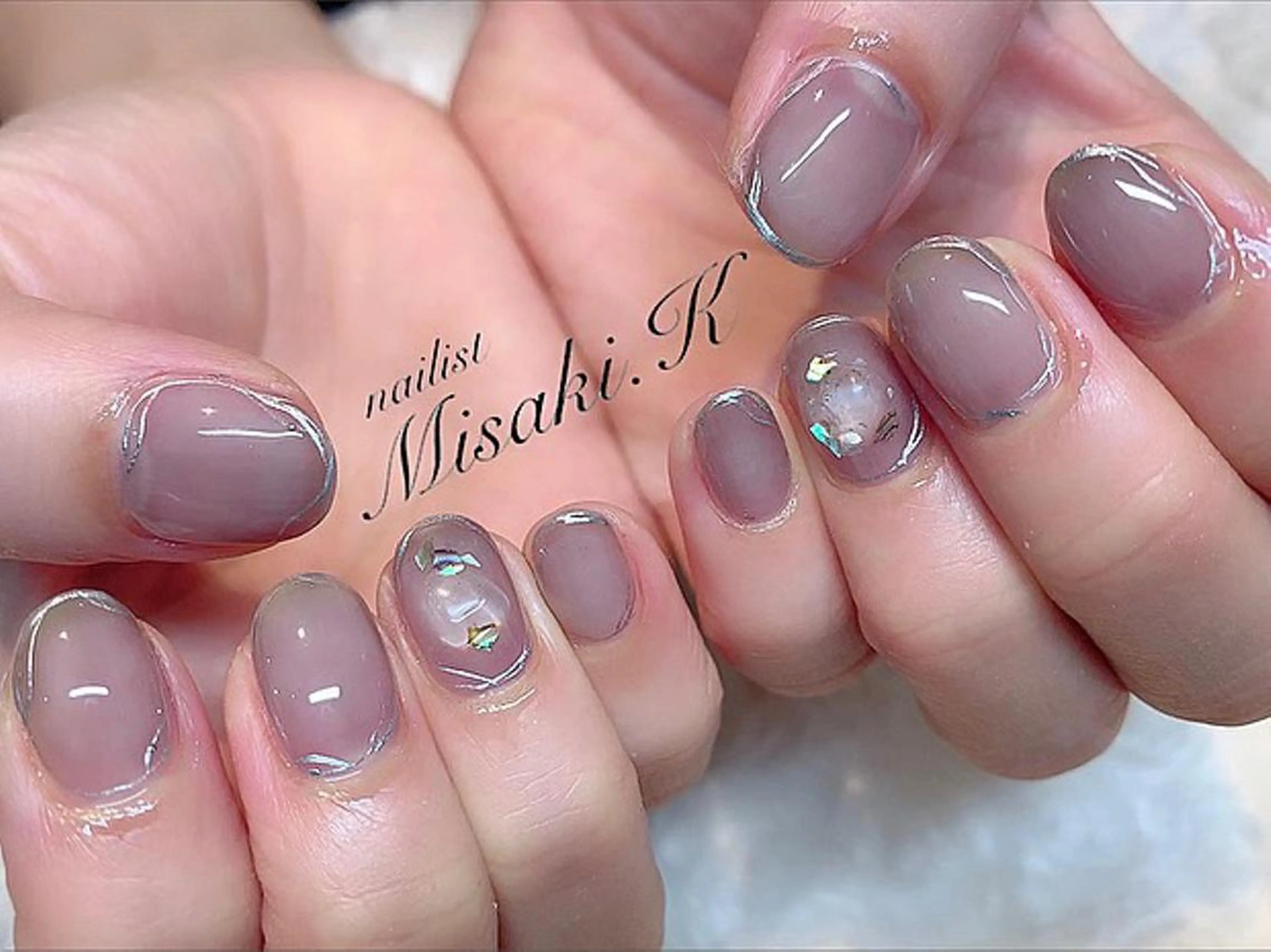 ネイル ラメ(グリッター) K. Misakiのネイルデザイン