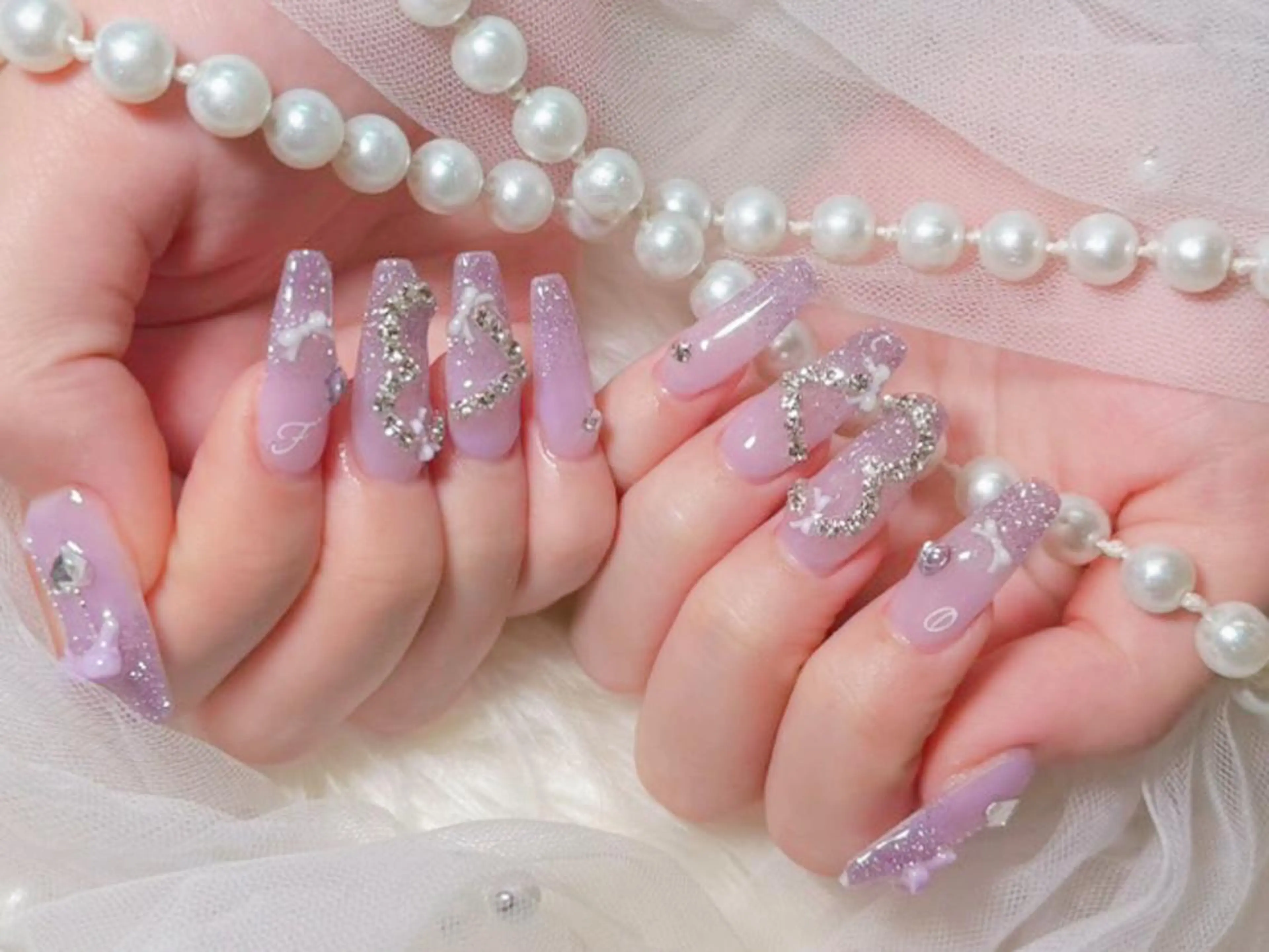 セミロング ハンドネイル Hanaai 新大久保店　あすかのネイルデザイン