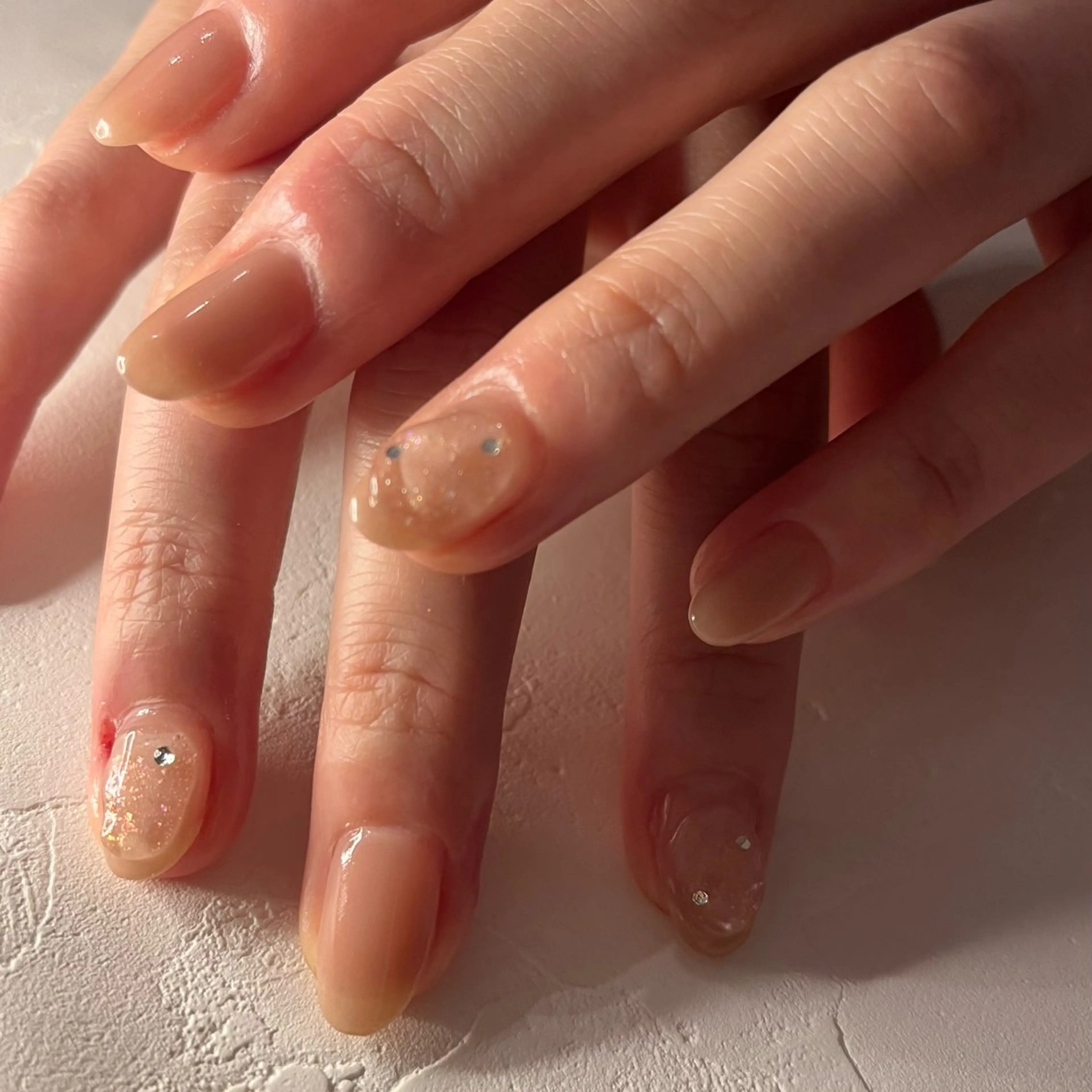 ネイル ジェルネイル ワンカラーネイル パラジェル ハンドネイル nail slow.のネイルデザイン