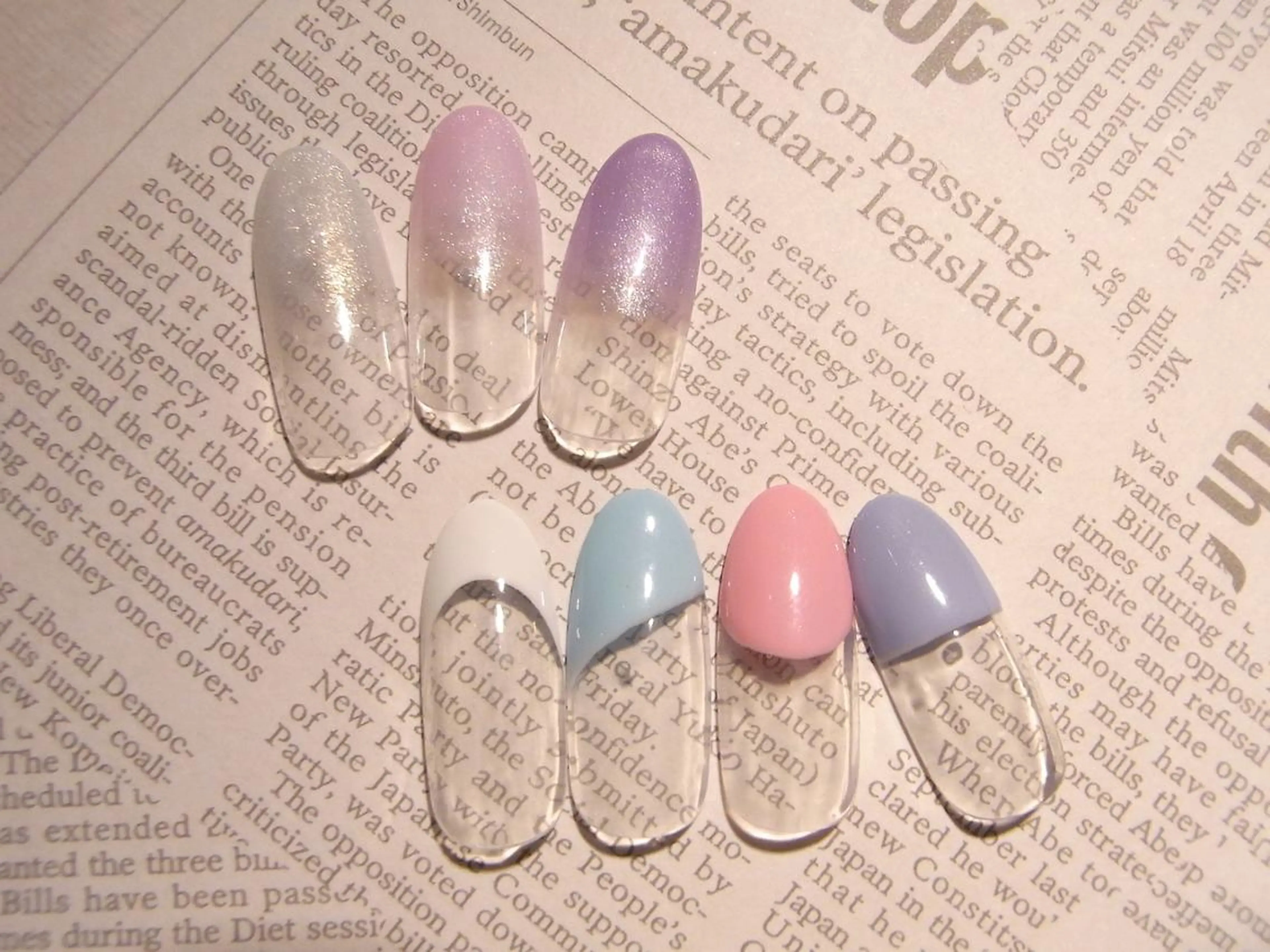 ネイル クリアネイル フレンチネイル Teddy+ Nailのネイルデザイン