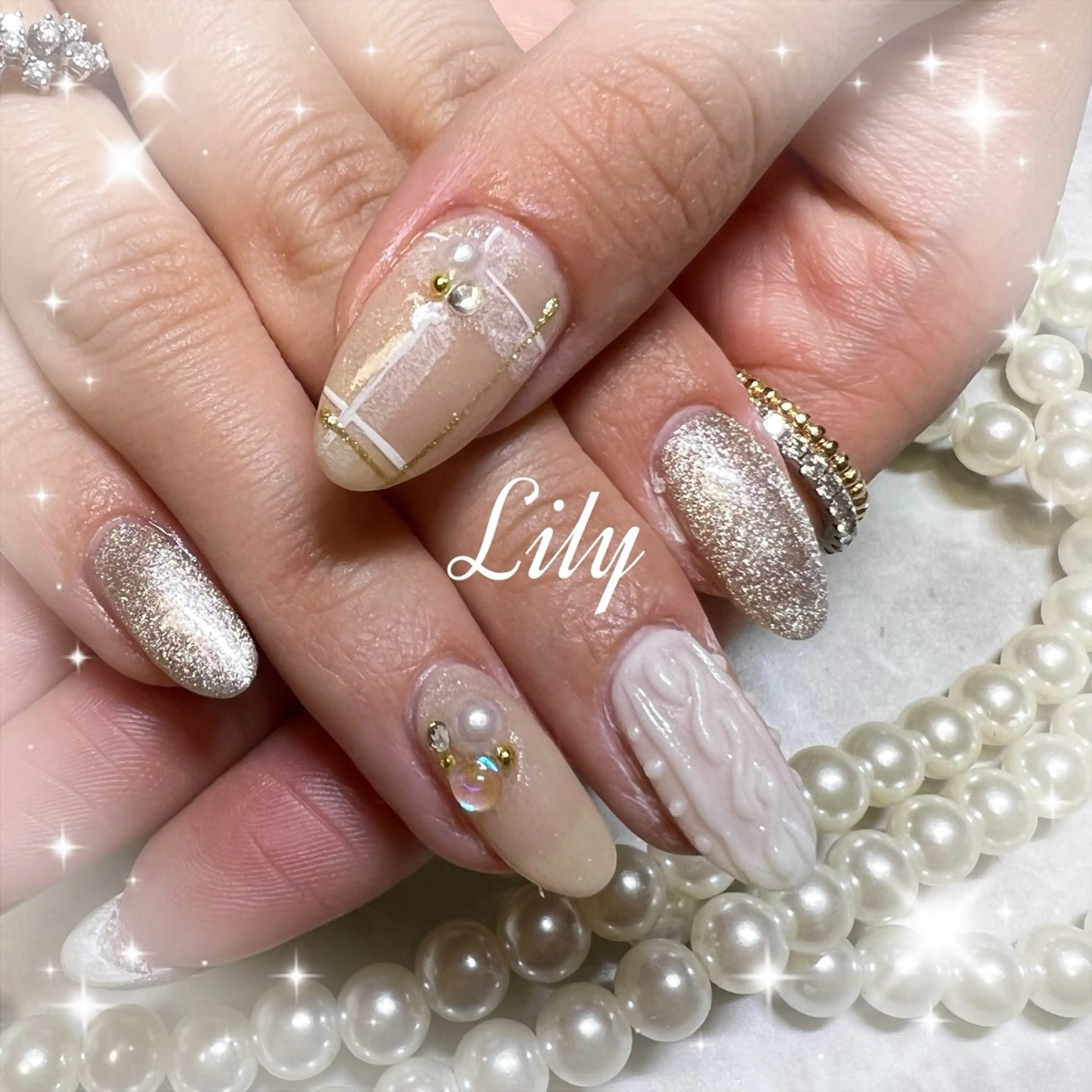 ネイル ハンドネイル Lily*nail 🌻Mii🌻のネイルデザイン