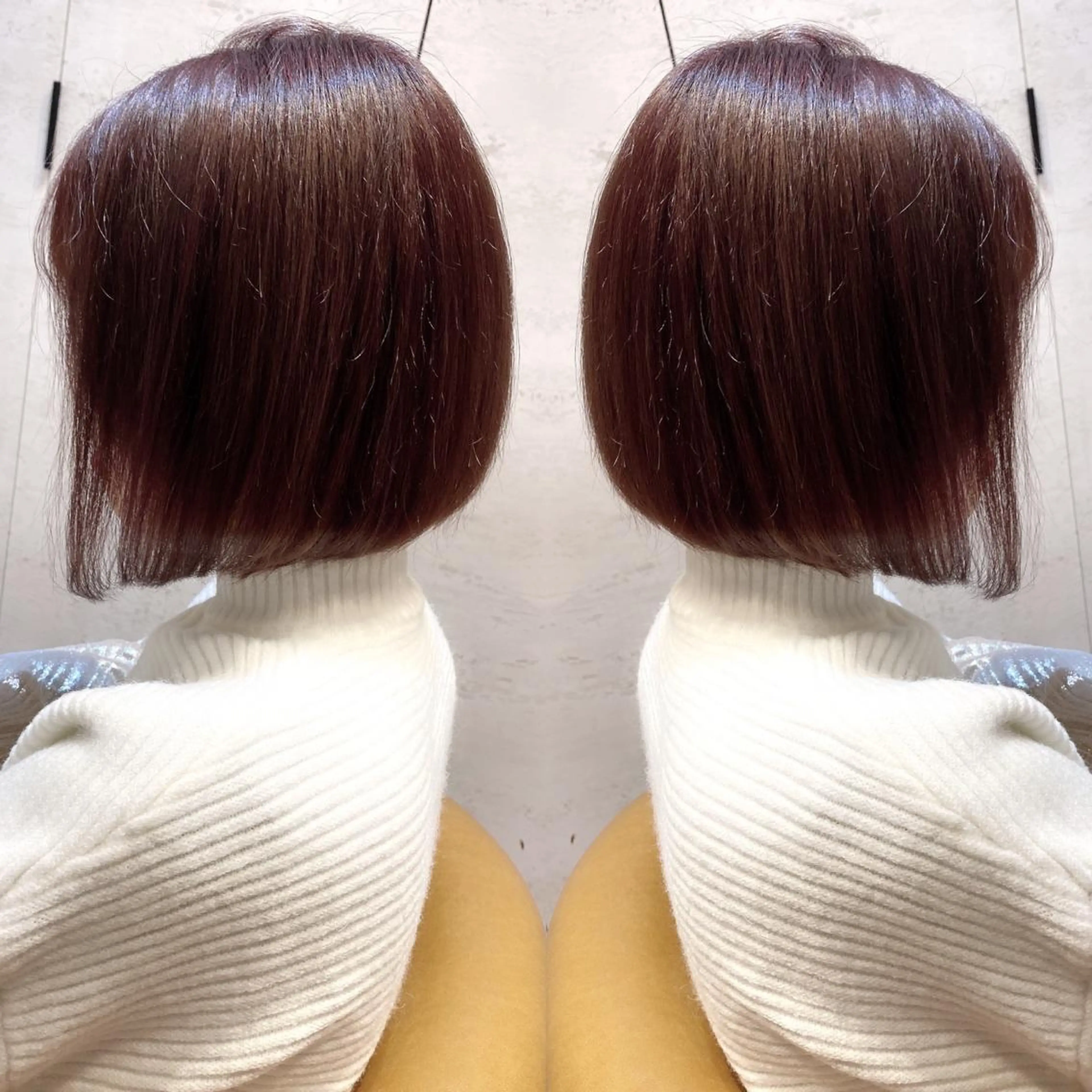 ショート カラー 前下がりボブ ラベンダーカラー ボブ 似合わせカット カット ヘアカラー トリートメント ツヤ髪になりたい方へ 🩷柴田知亜希のヘアスタイル