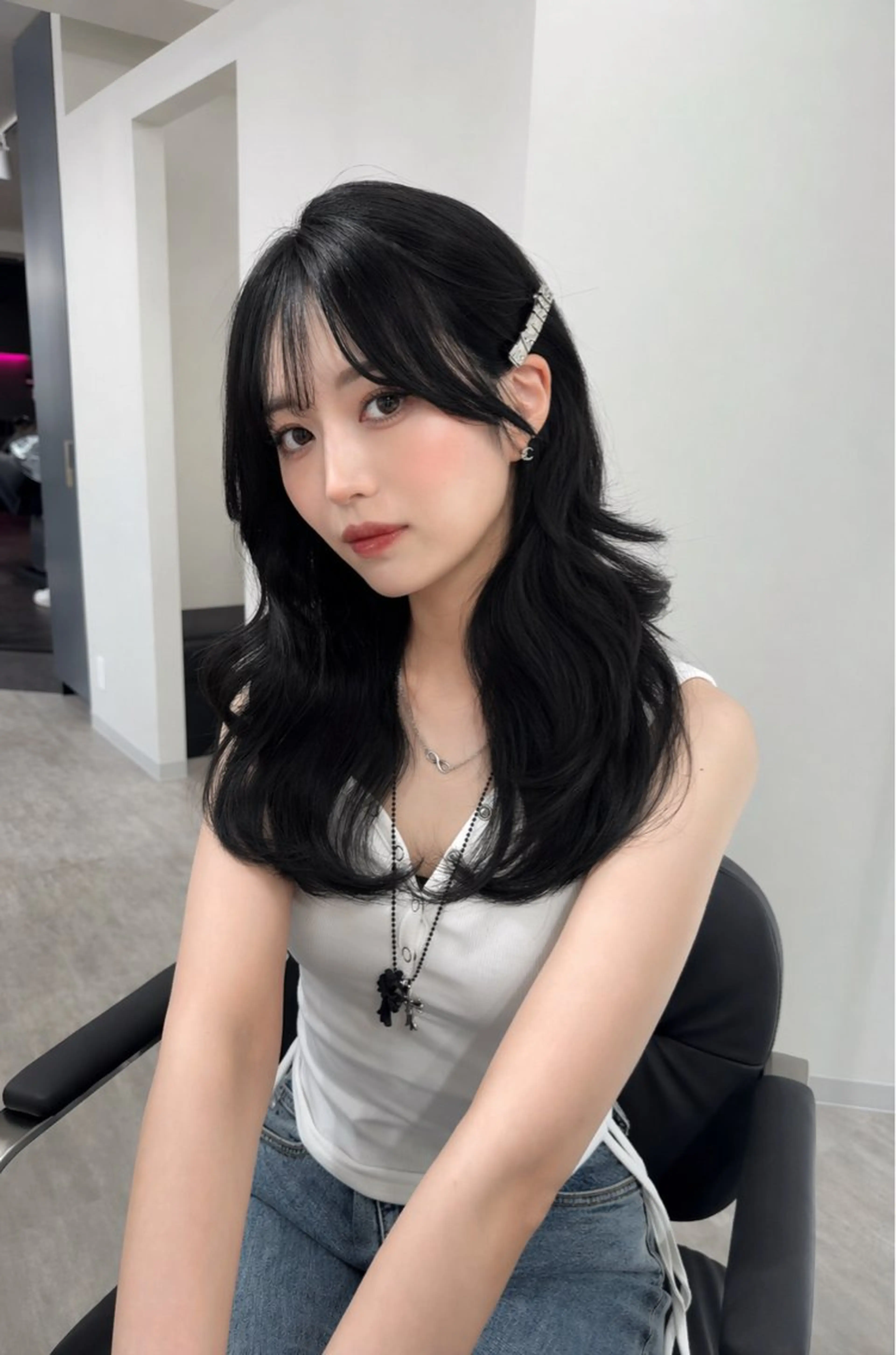 ミディアム ヘアカラー 韓国髪/ﾚｲﾔｰ ｶｯﾄ/大嶽謙のヘアスタイル