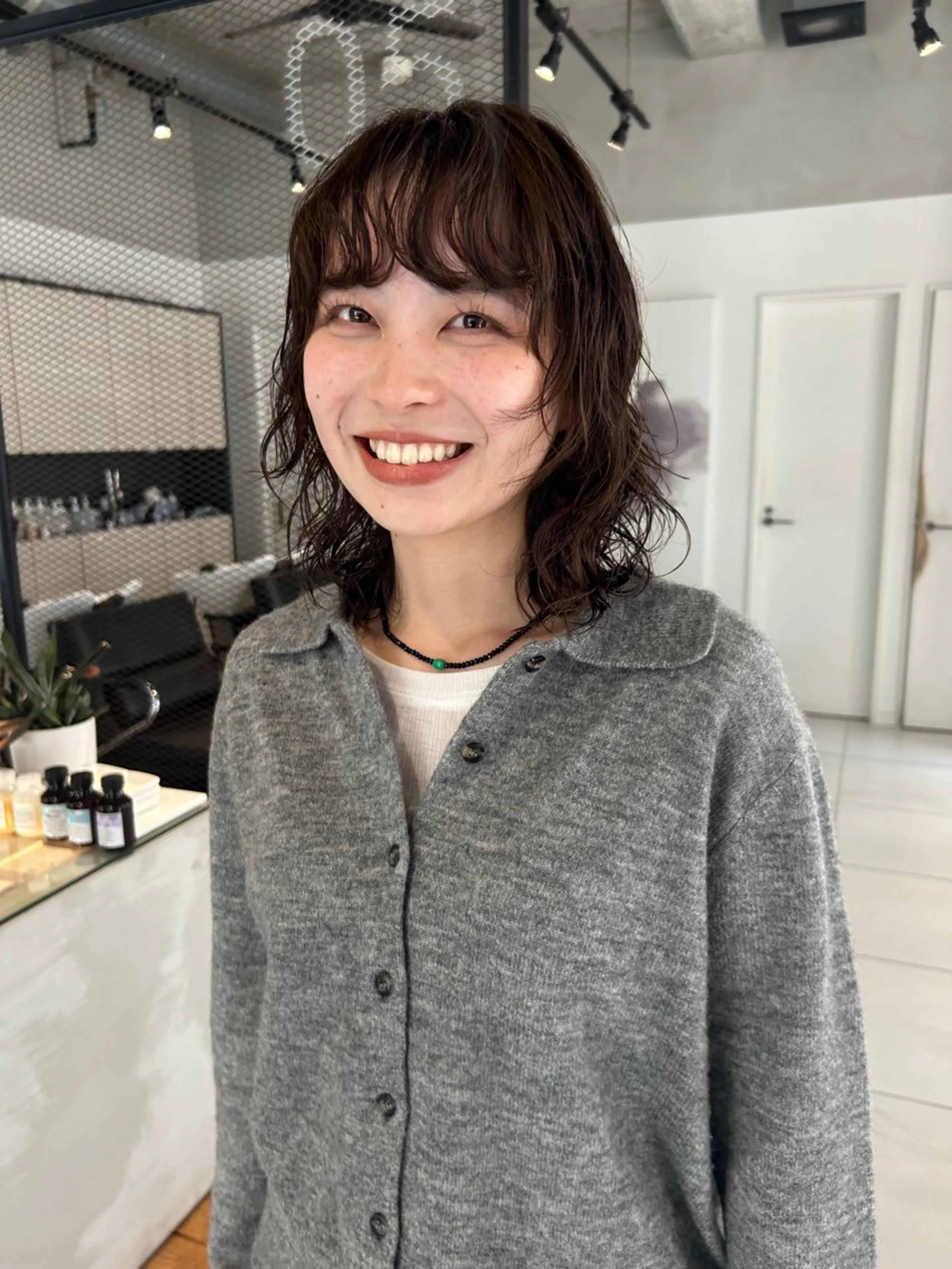 ミディアム パーマ ミディアムパーマ ウルフカット baLon.fem/ 澤田 奈々子のヘアスタイル