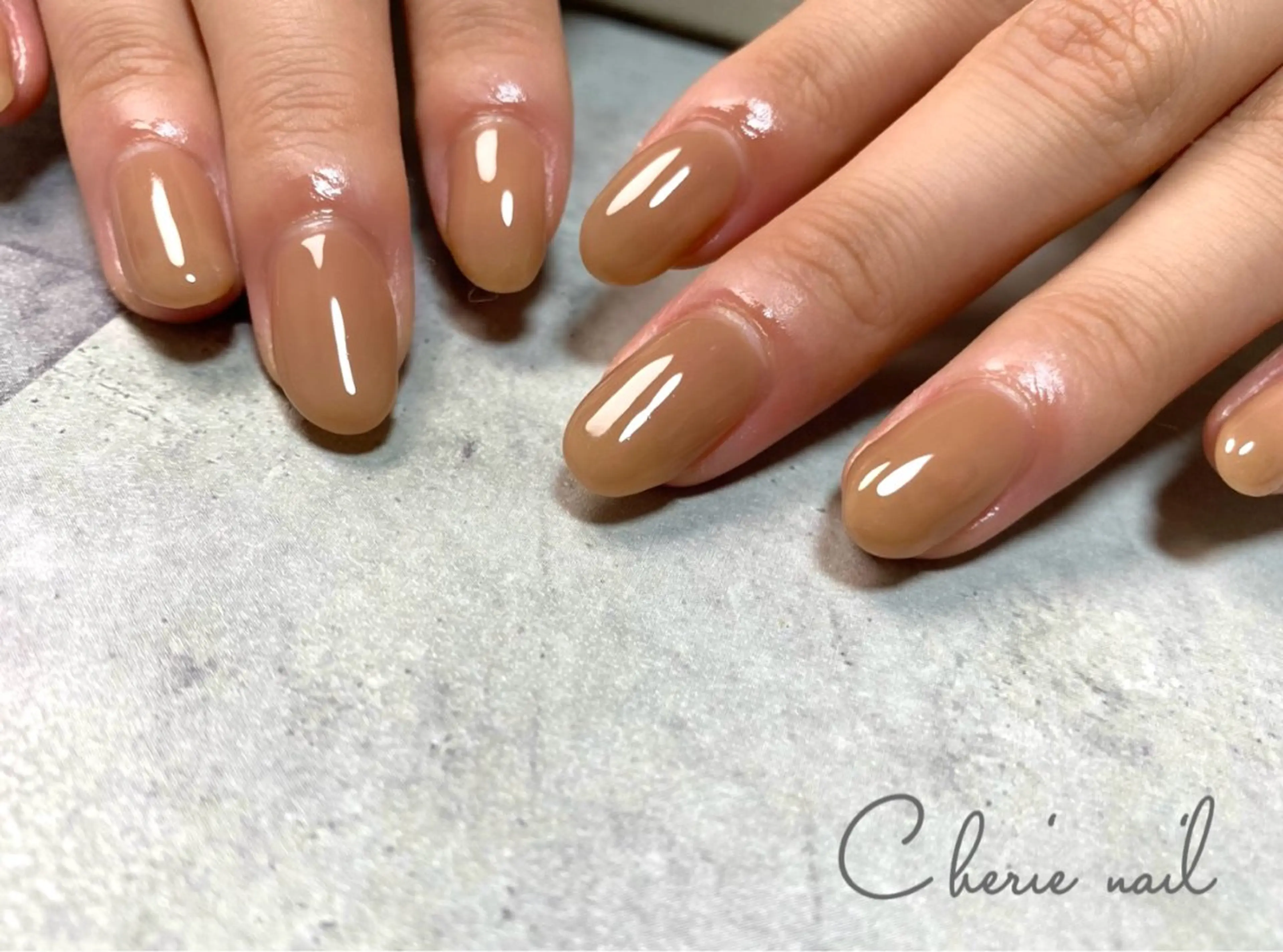 ネイル ジェルネイル ワンカラーネイル Cherienail yunaのネイルデザイン