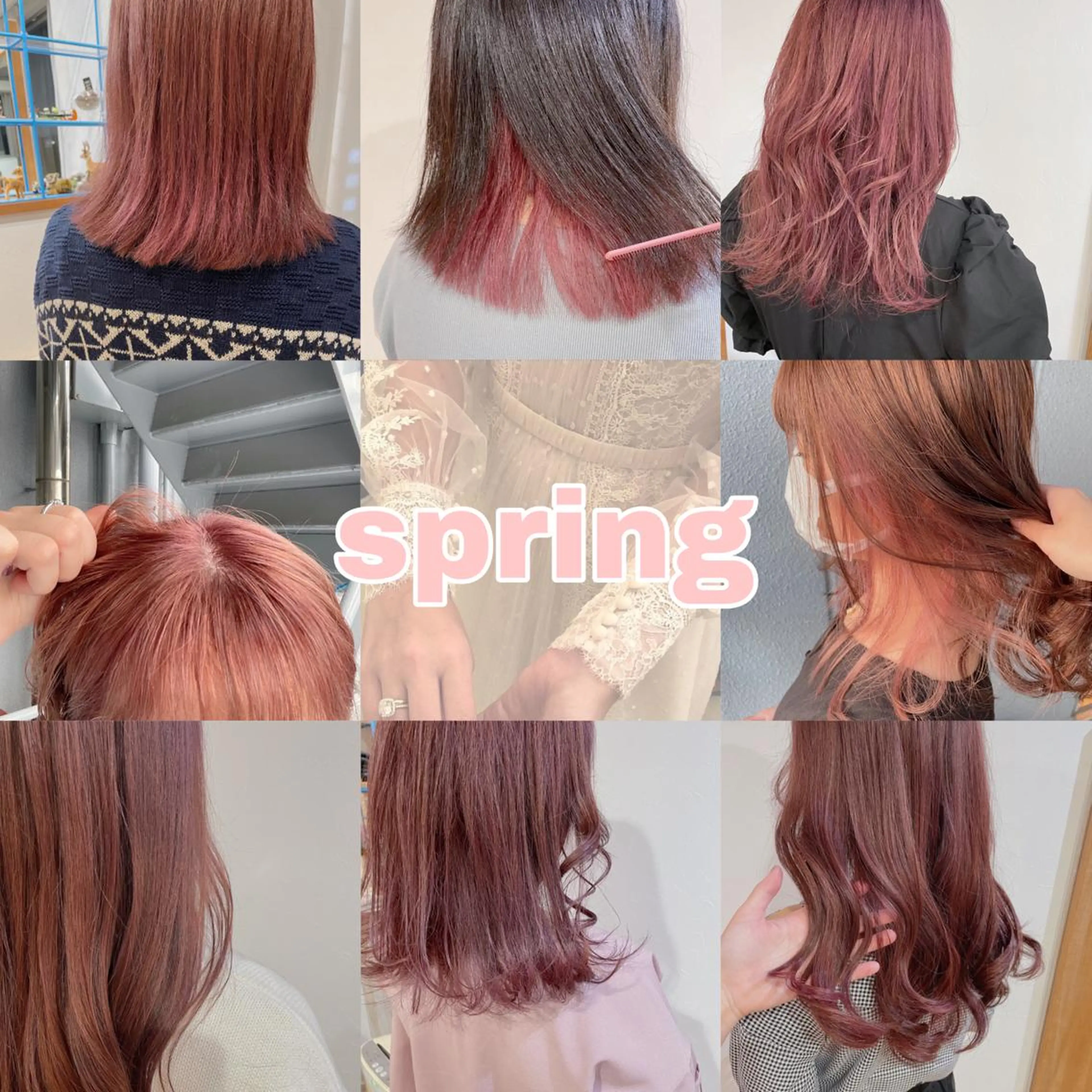 セミロング カラー ピンクカラー なつき/艶ピンク/ girly hairのヘアスタイル