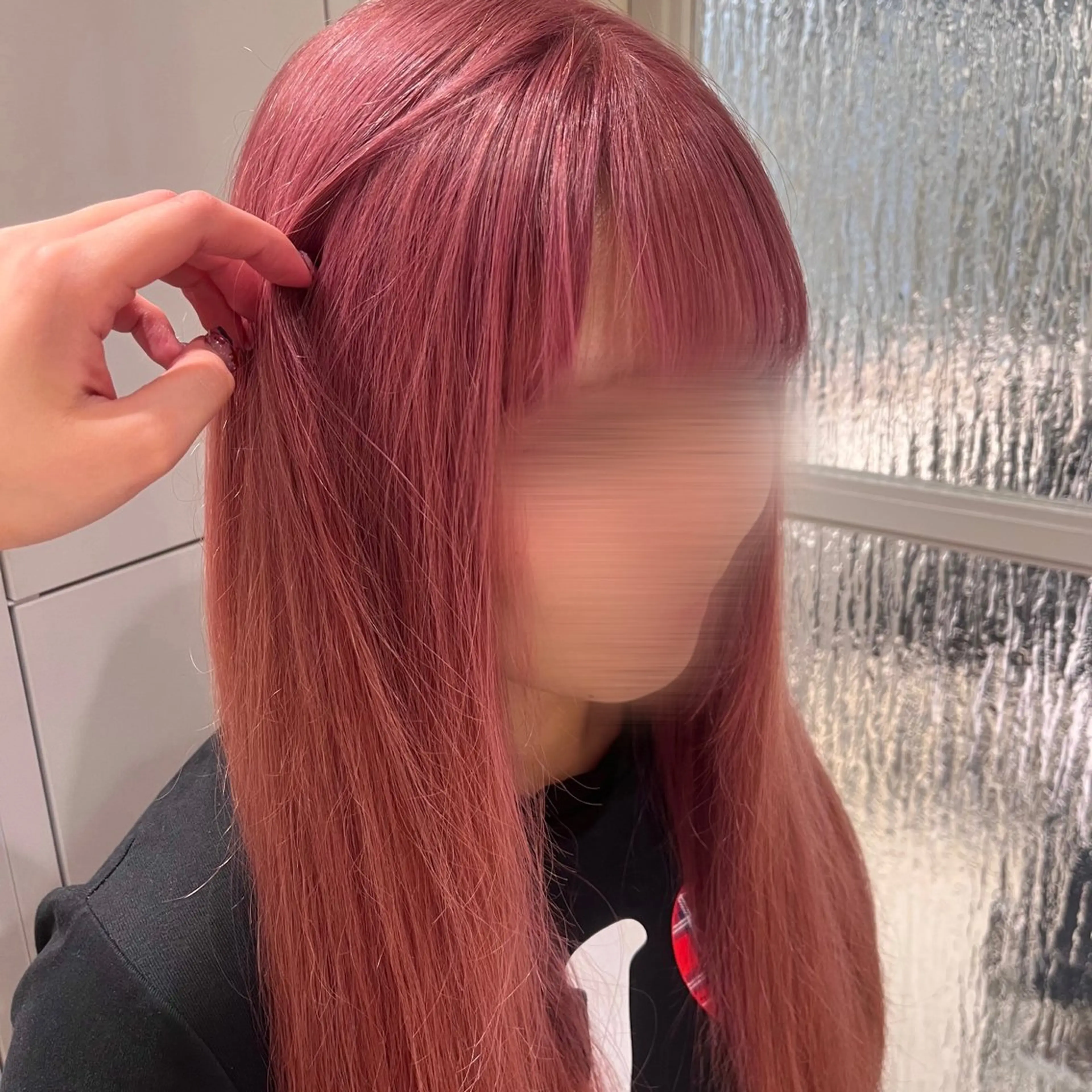 ロング カラー ベージュカラー ブリーチ ハイトーンカラー ピンクカラー ピンクベージュ 💖ブリーチ/暖色 𝐘𝐮𝐢💖のヘアスタイル