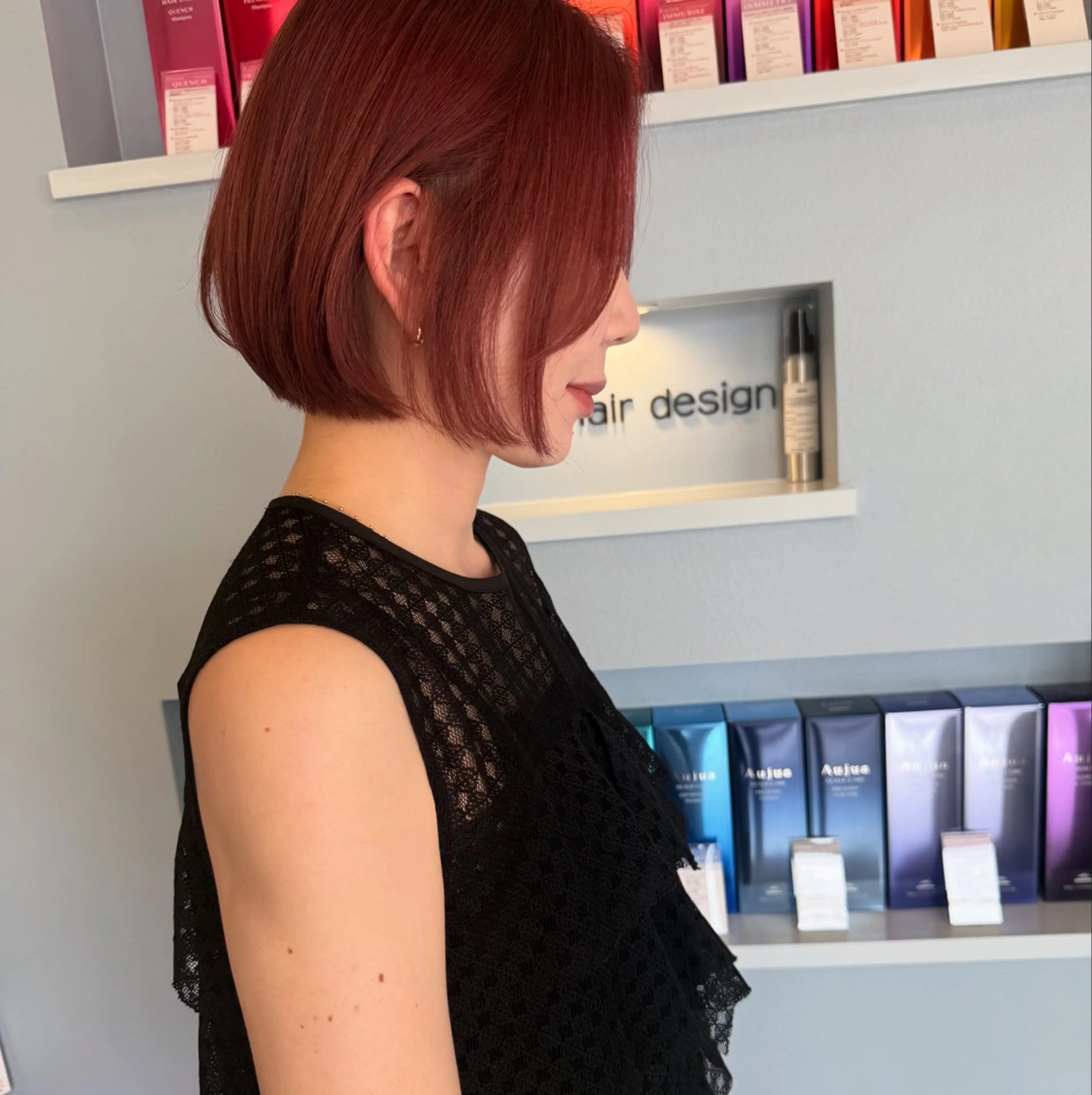 ショート ショートボブ ボブレイヤー ボブ 髪質改善 韓国風ヘア ヘアカラー suii..hair designのヘアスタイル