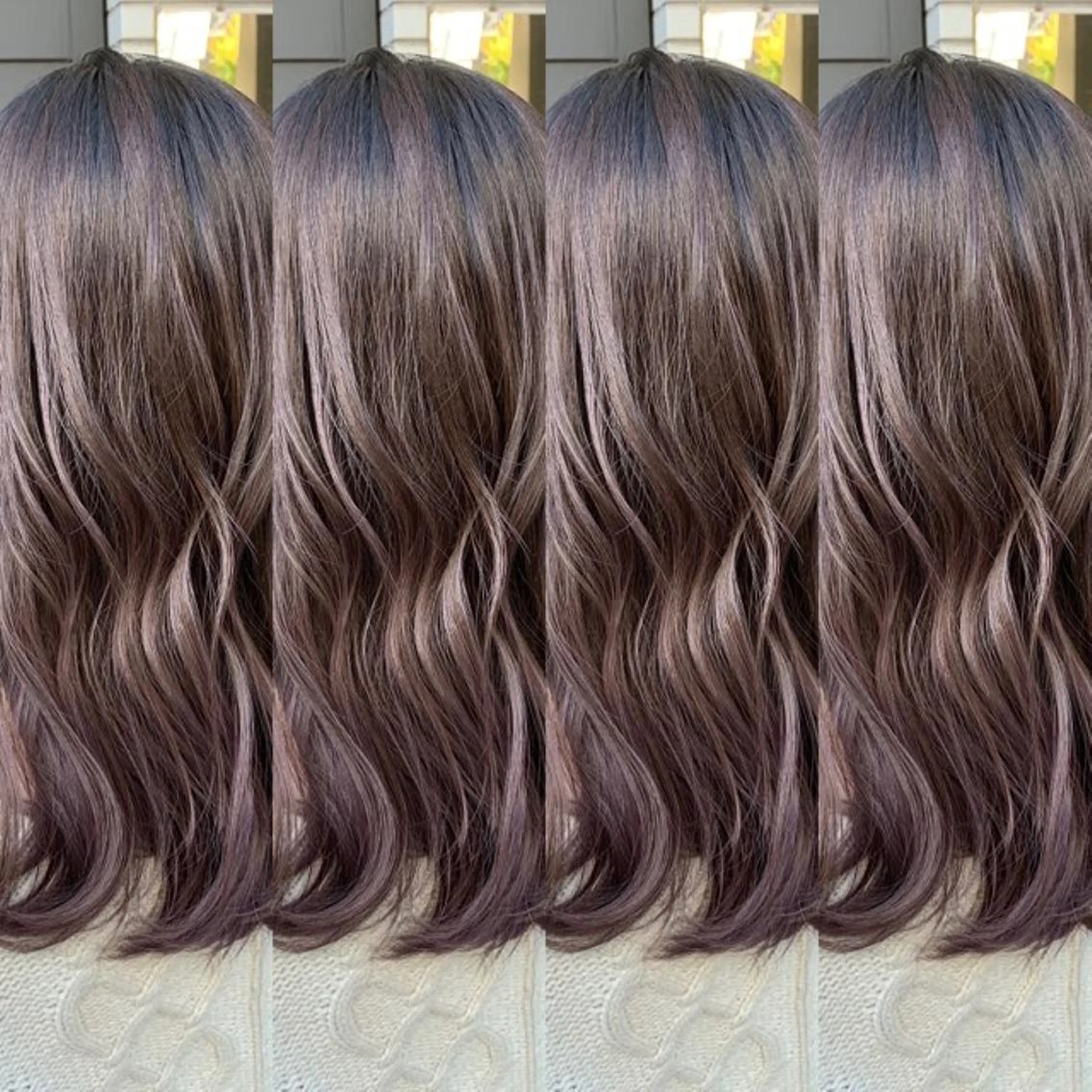 ミディアム パープルカラー ✨髪質改善✖︎顔周り レイヤー✨ナカムラのヘアスタイル