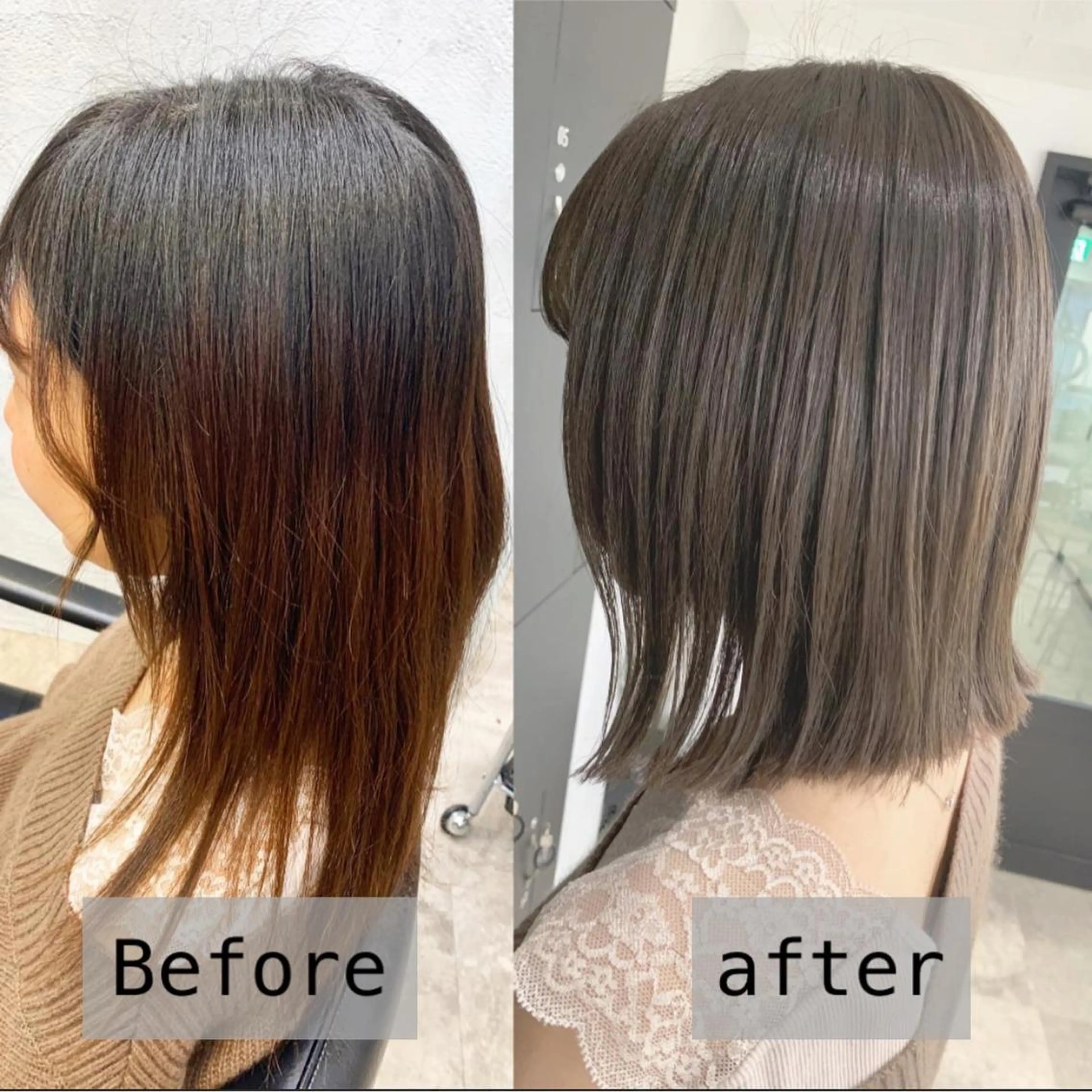 ミディアム カラー アディクシーカラー アッシュ アッシュグレー バレイヤージュ ベージュカラー 前髪顔周りカット 沼田　拓斗のヘアスタイル