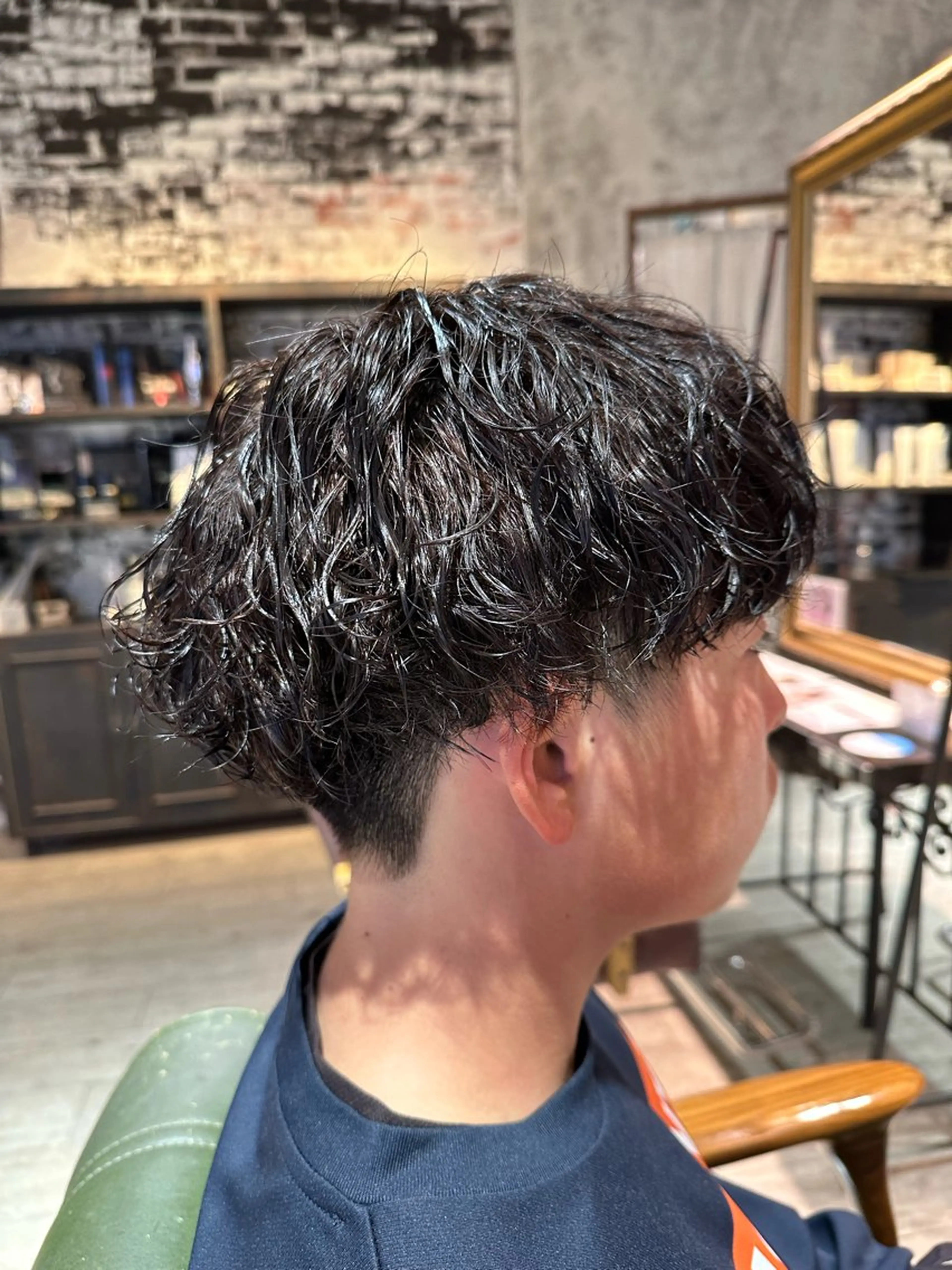 ショート パーマ ヘアアレンジ メンズ メンズパーマ 波巻きパーマ カット パーマ MODE K’s川西 瀧尻光のヘアスタイル