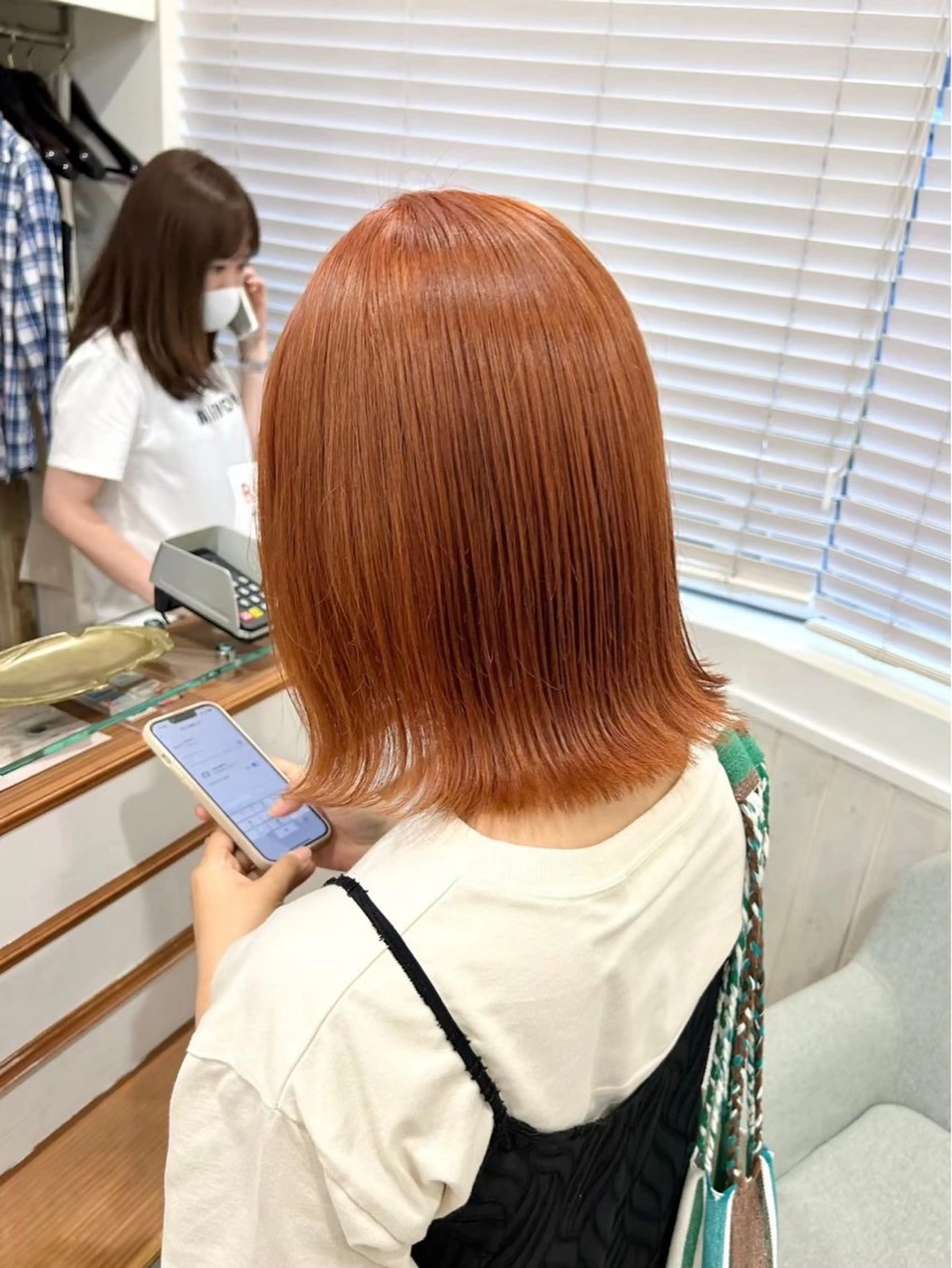 カット×ブリーチオンカラー×1step treatment🖤の写真