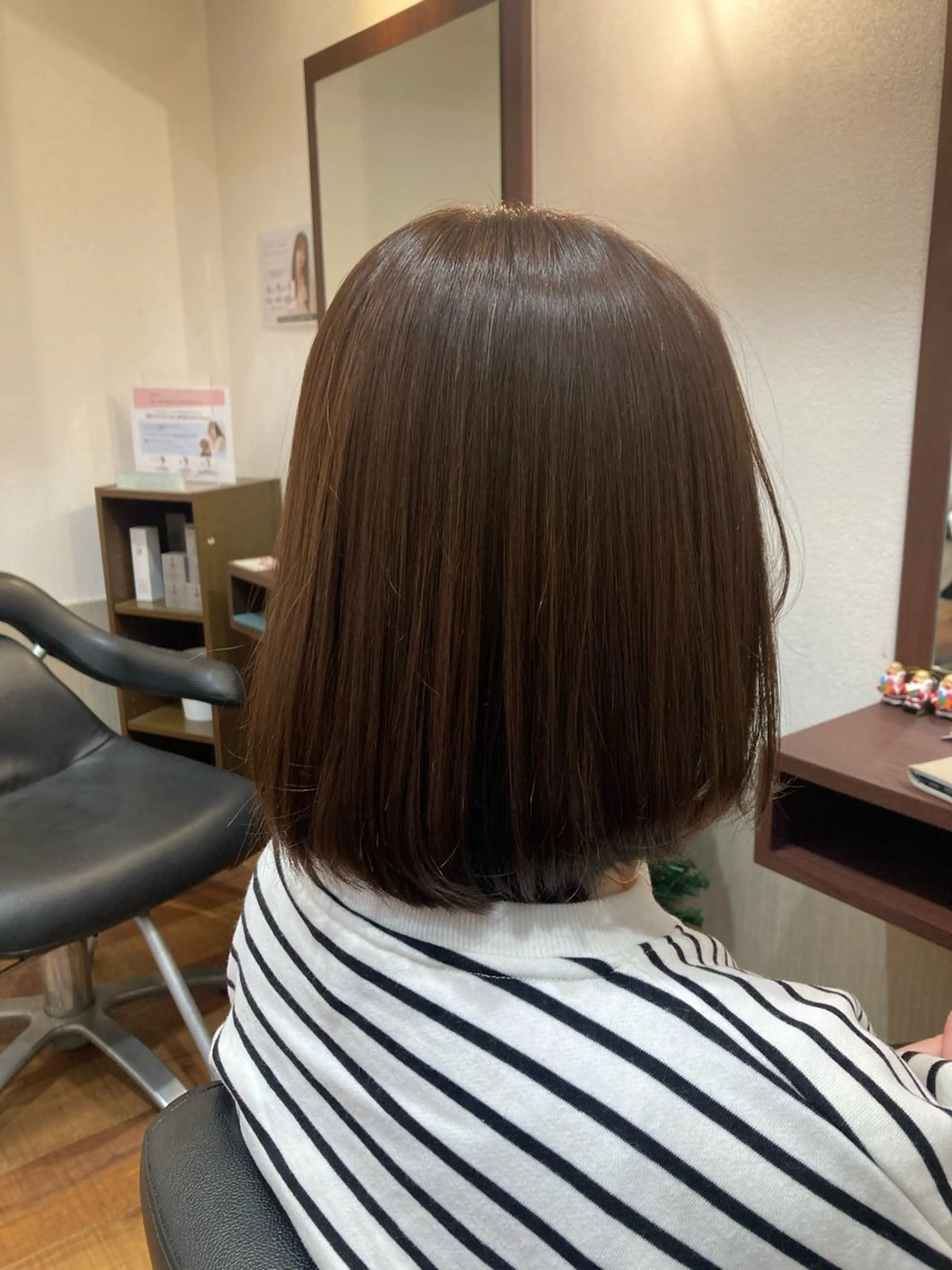 ミディアム 髪質改善カラー 縮毛矯正🤍辻桃加のヘアスタイル