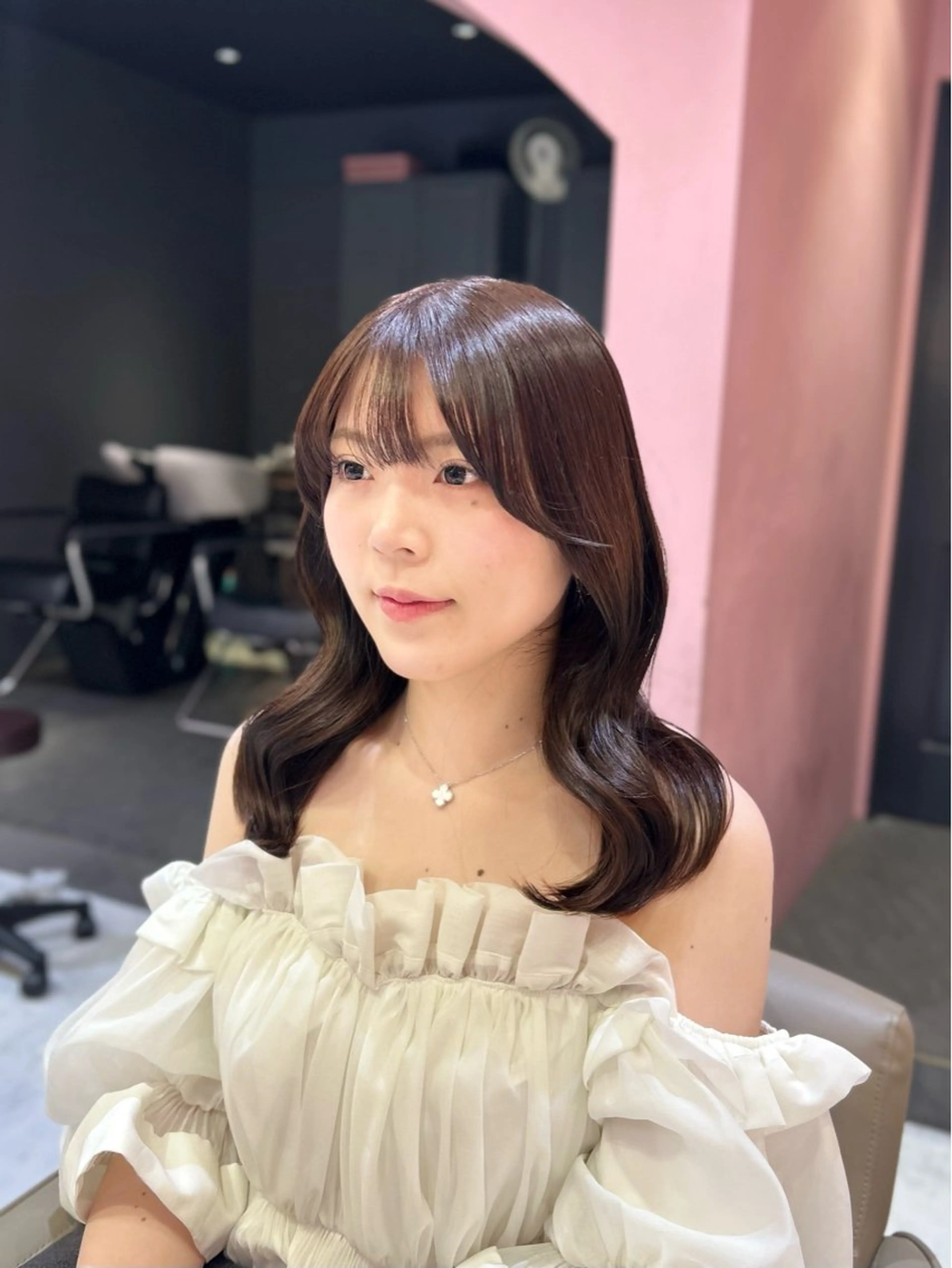 ミディアム ヘアカラー 横浜/レイヤー/ボブ shiira👼🏻のヘアスタイル