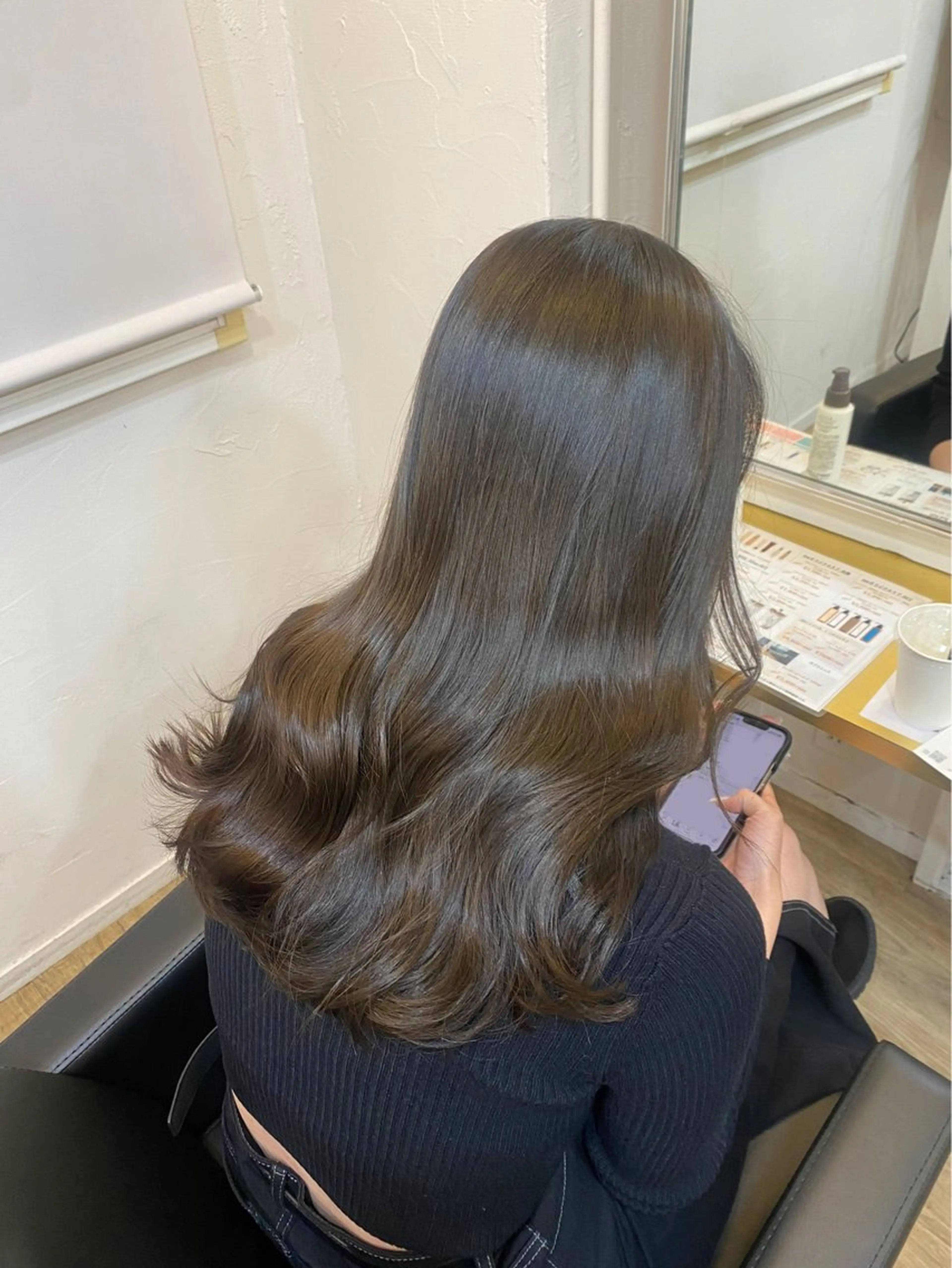 ロング カラー ベージュカラー 透明感カラー オリーブベージュ オリーブカラー カット ヘアカラー みやび/透明感カラー /髪質改善のその他イメージ