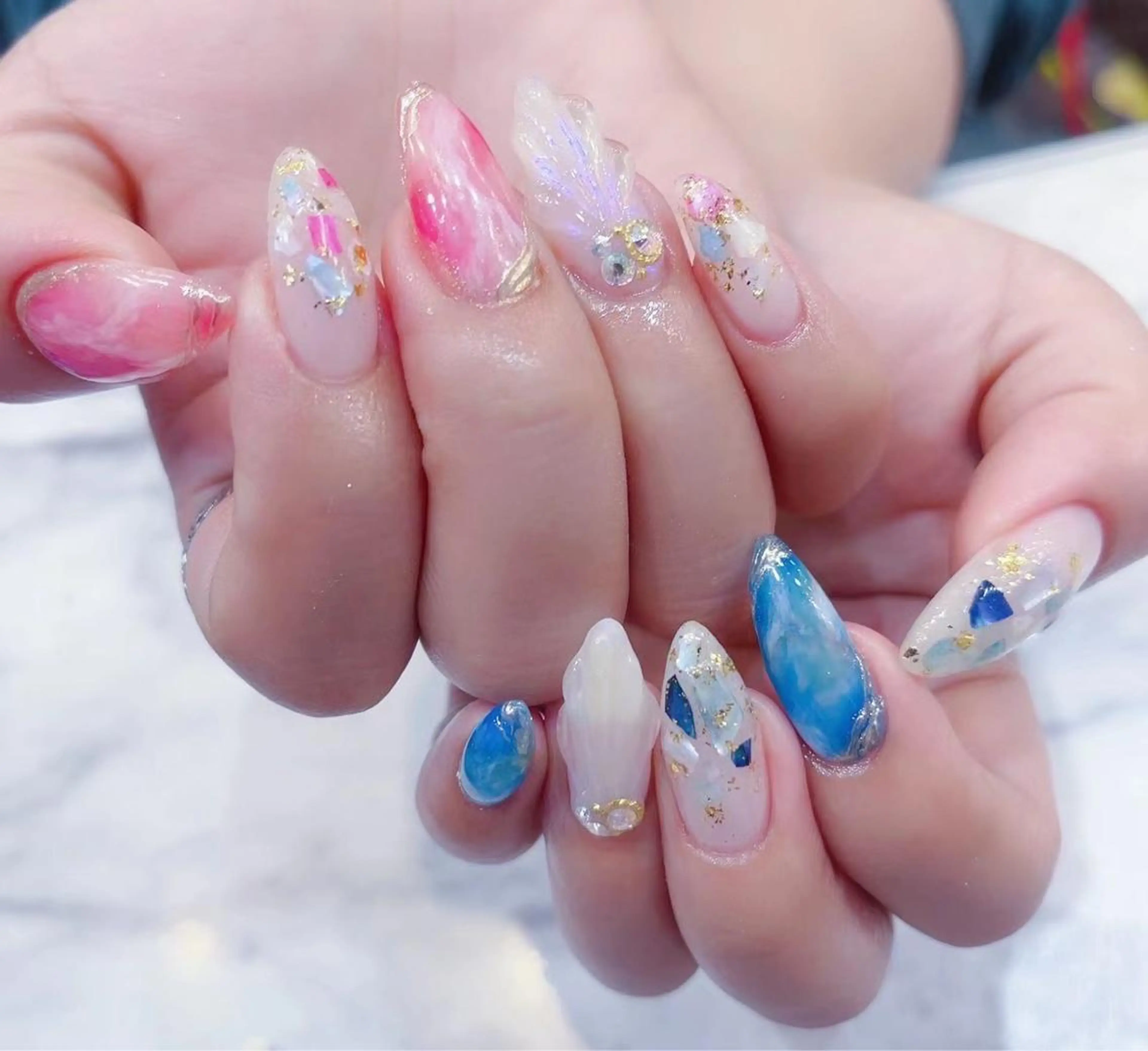ネイル グラデーション ぷっくりネイル Babarla Nailのネイルデザイン