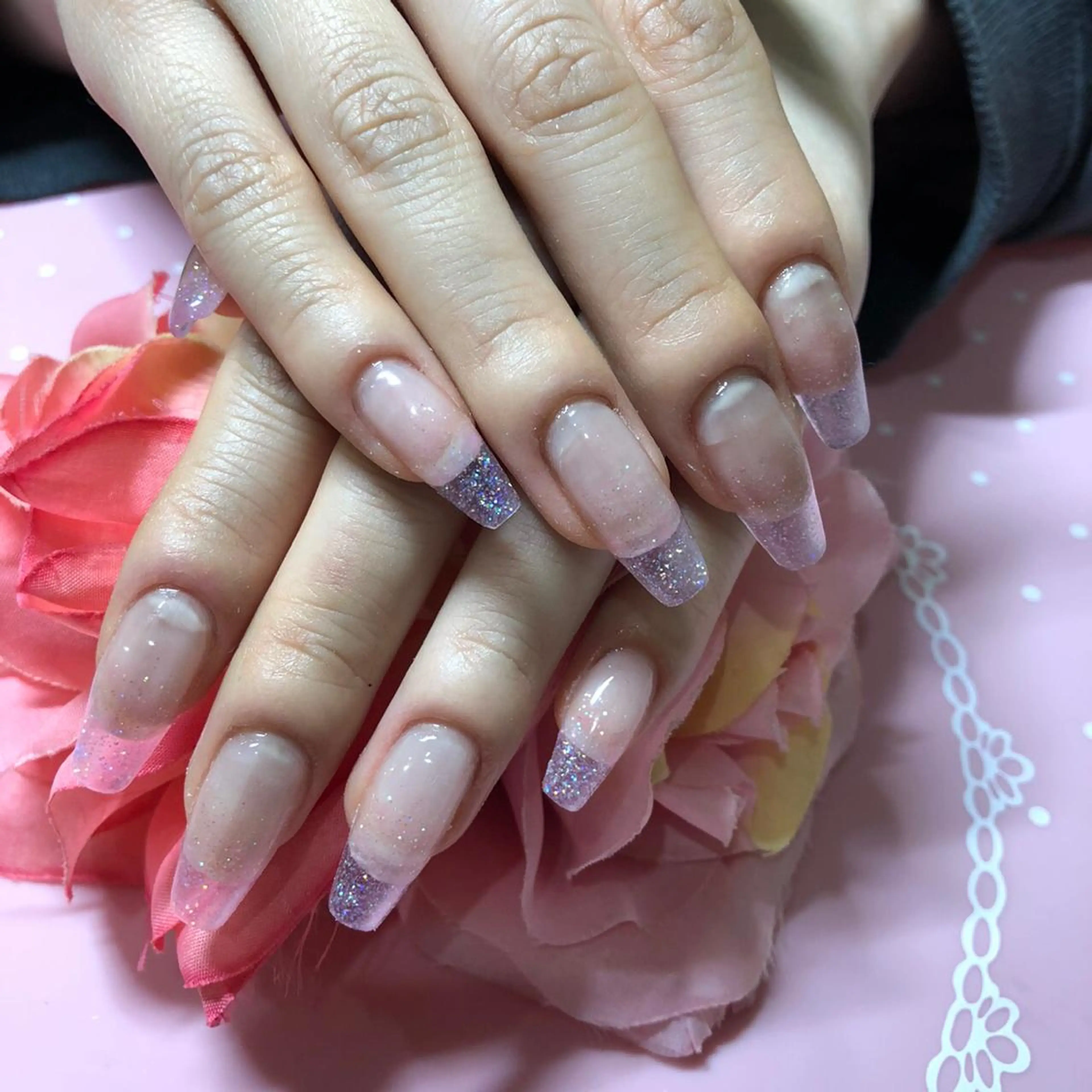 ミディアム ネイル ハンドネイル 《LB》ラブリエ Nail&eyeのマツエク・マツパデザイン