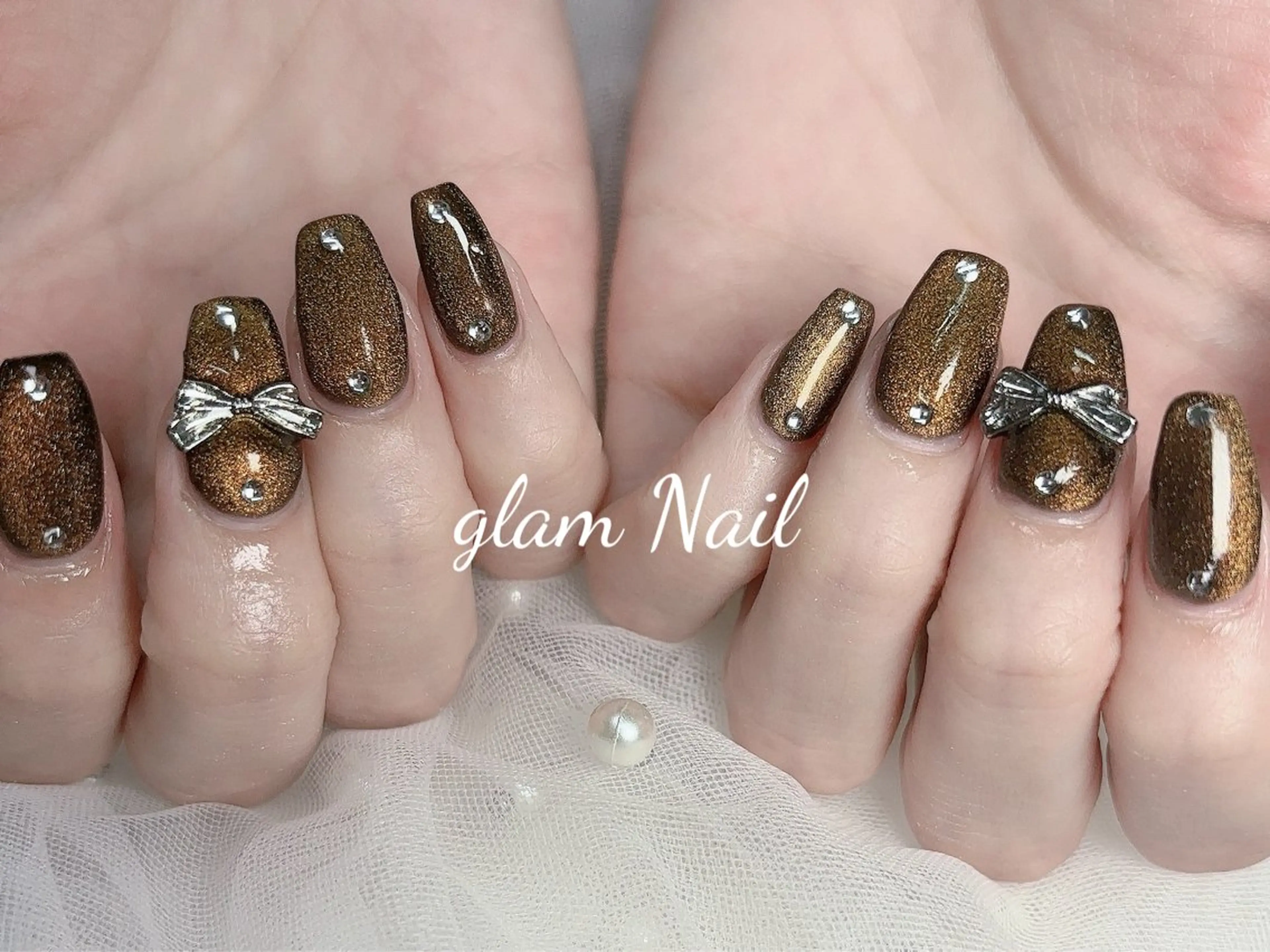 ネイル エツメ💅 長さだし🎀デザインのネイルデザイン