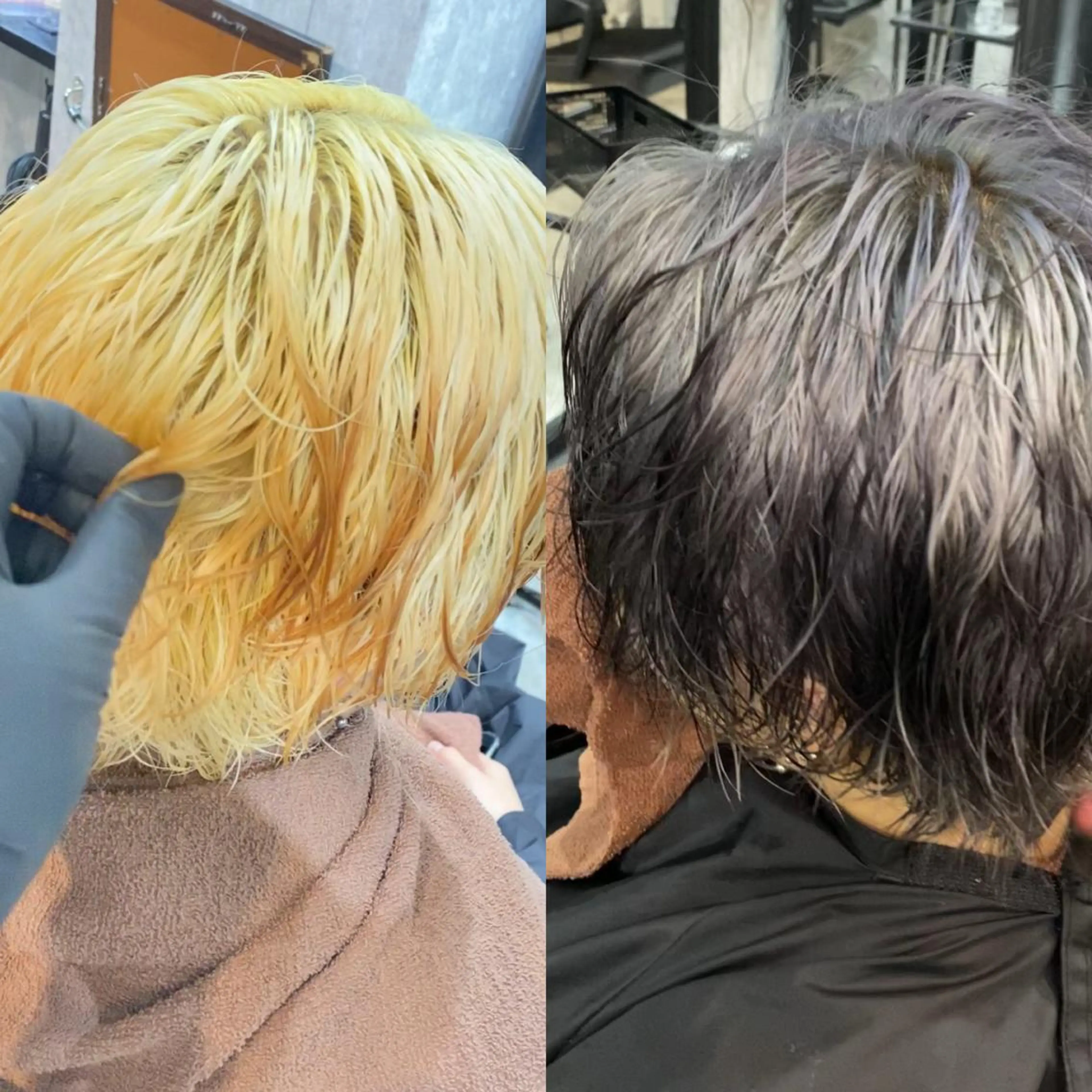 ショート カラー ブリーチ デザインカラー 𝙱𝙻𝙴𝙽 𝚋𝚢 𝚍𝚘𝚝.所属・🤍BLEN 窓🤍のヘアスタイル