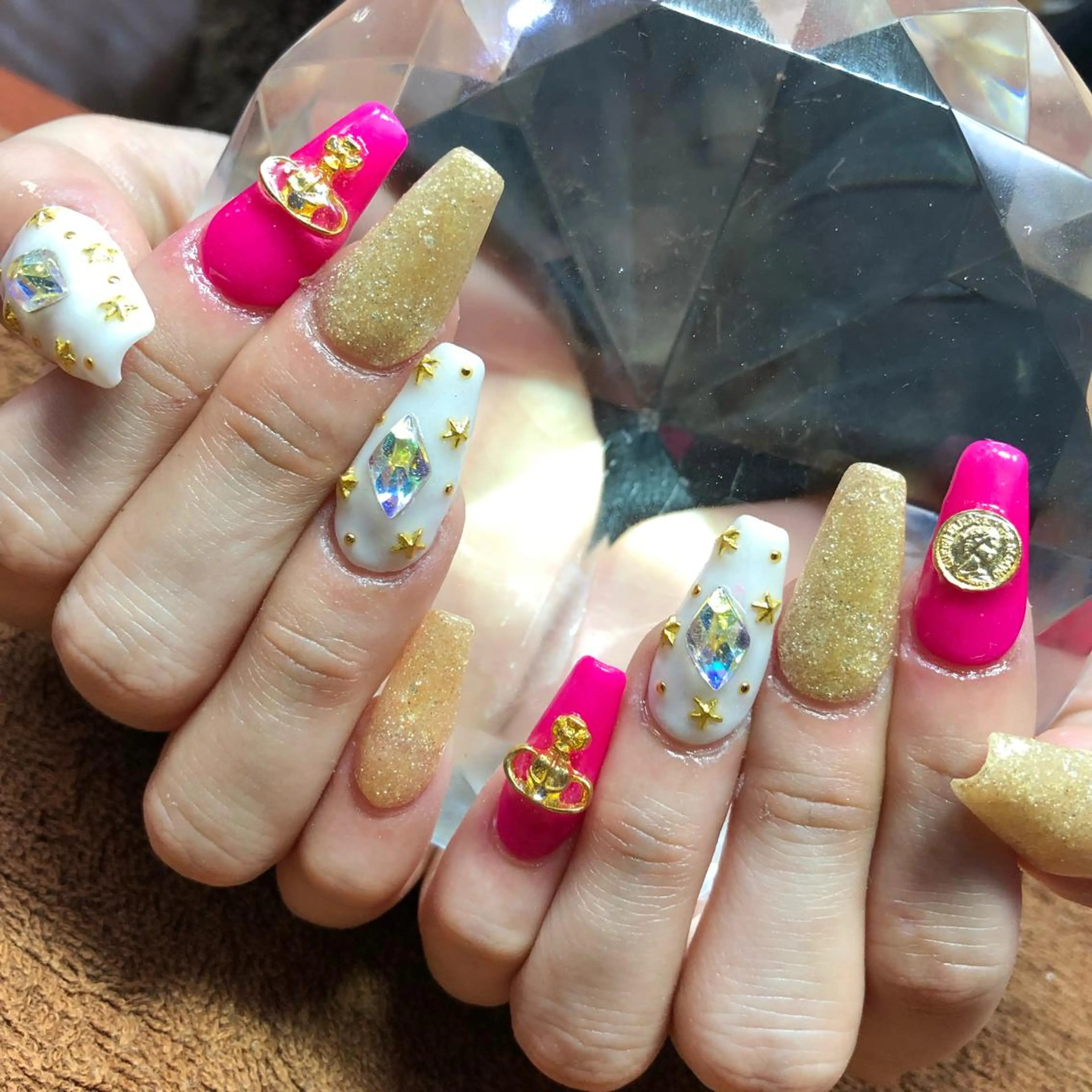 ミディアム ネイル ハンドネイル 《LB》ラブリエ Nail&eyeのマツエク・マツパデザイン