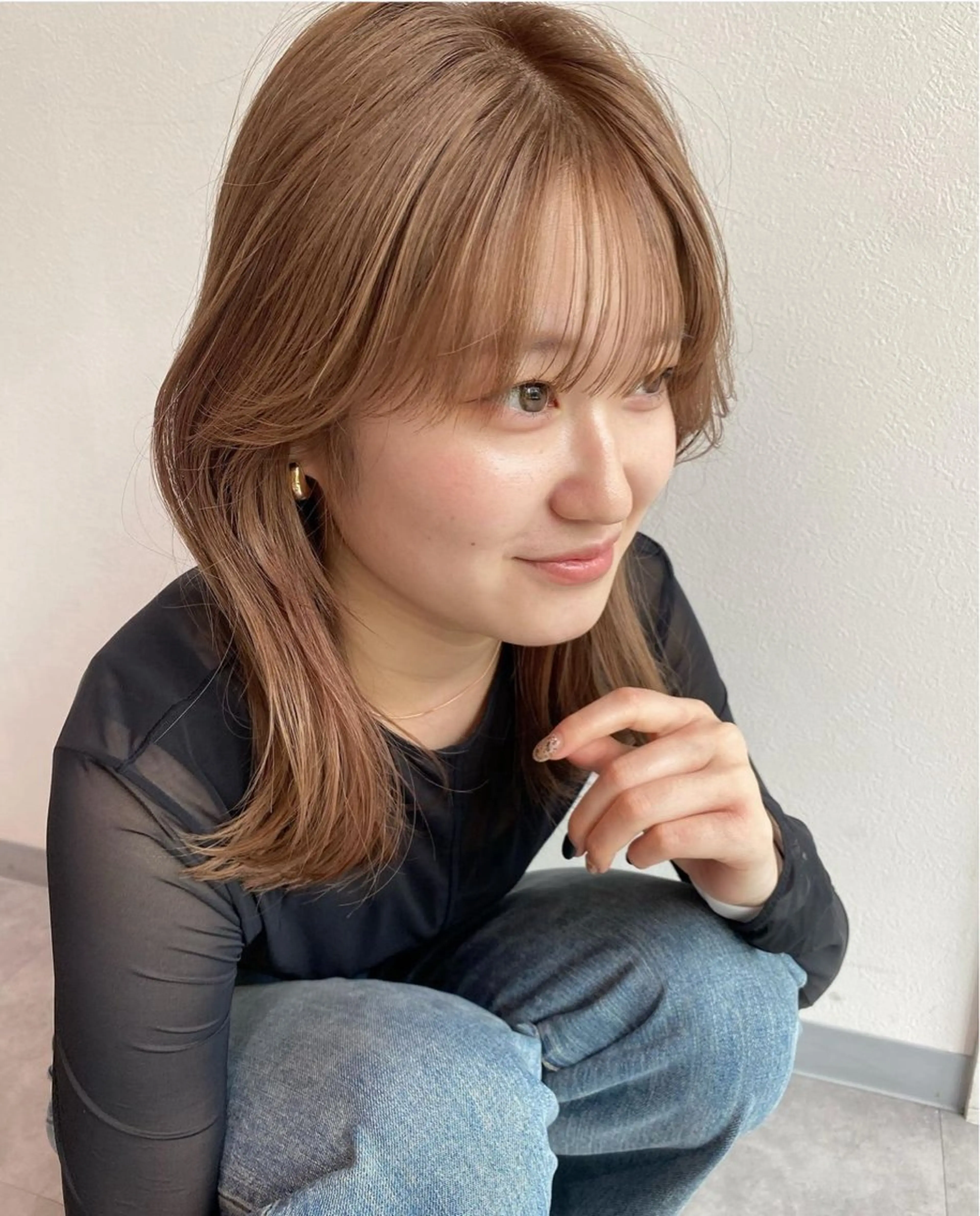 ミディアム 太田代 桃のヘアスタイル