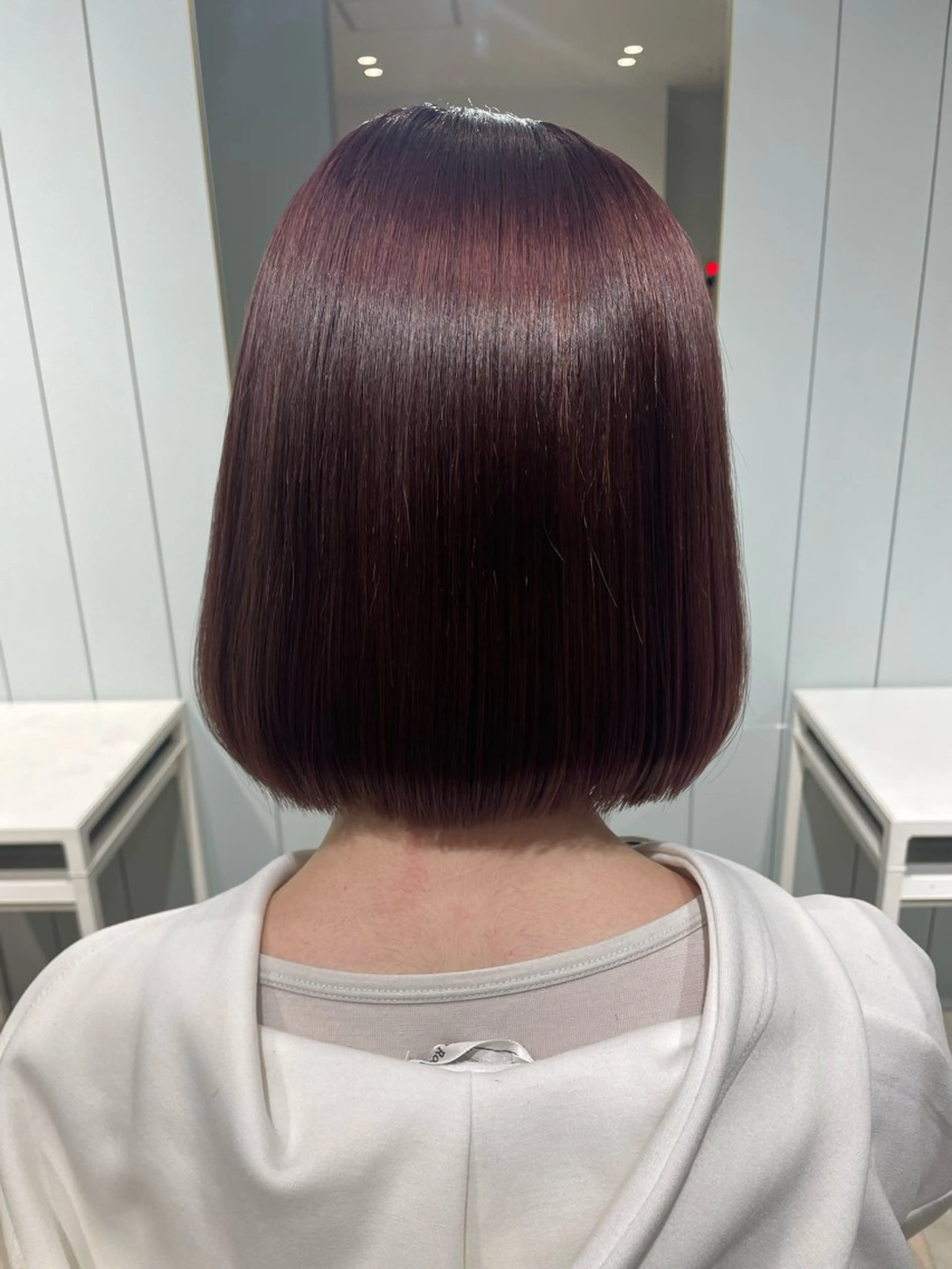 ミディアム ヘアカラー 縮毛矯正 トリートメント 梅田縮毛矯正◻︎髪質 改善◻︎細見 了眞のヘアスタイル