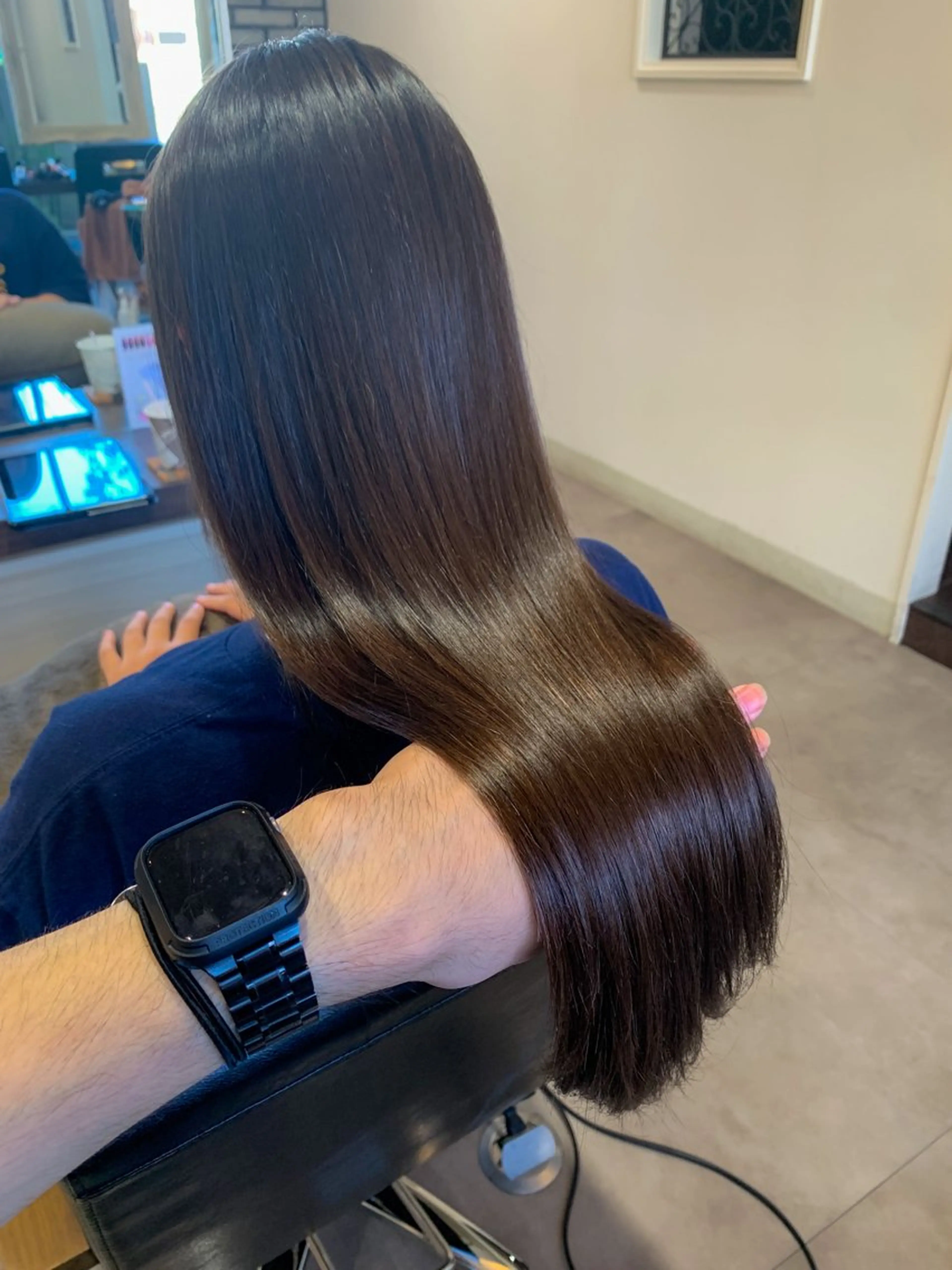 ロング ハイライト 髪質改善 韓国風ヘア 縮毛矯正 トリートメント カット 縮毛矯正 トリートメント 地毛風ストレート/ 髪質改善/榎本流行のヘアスタイル