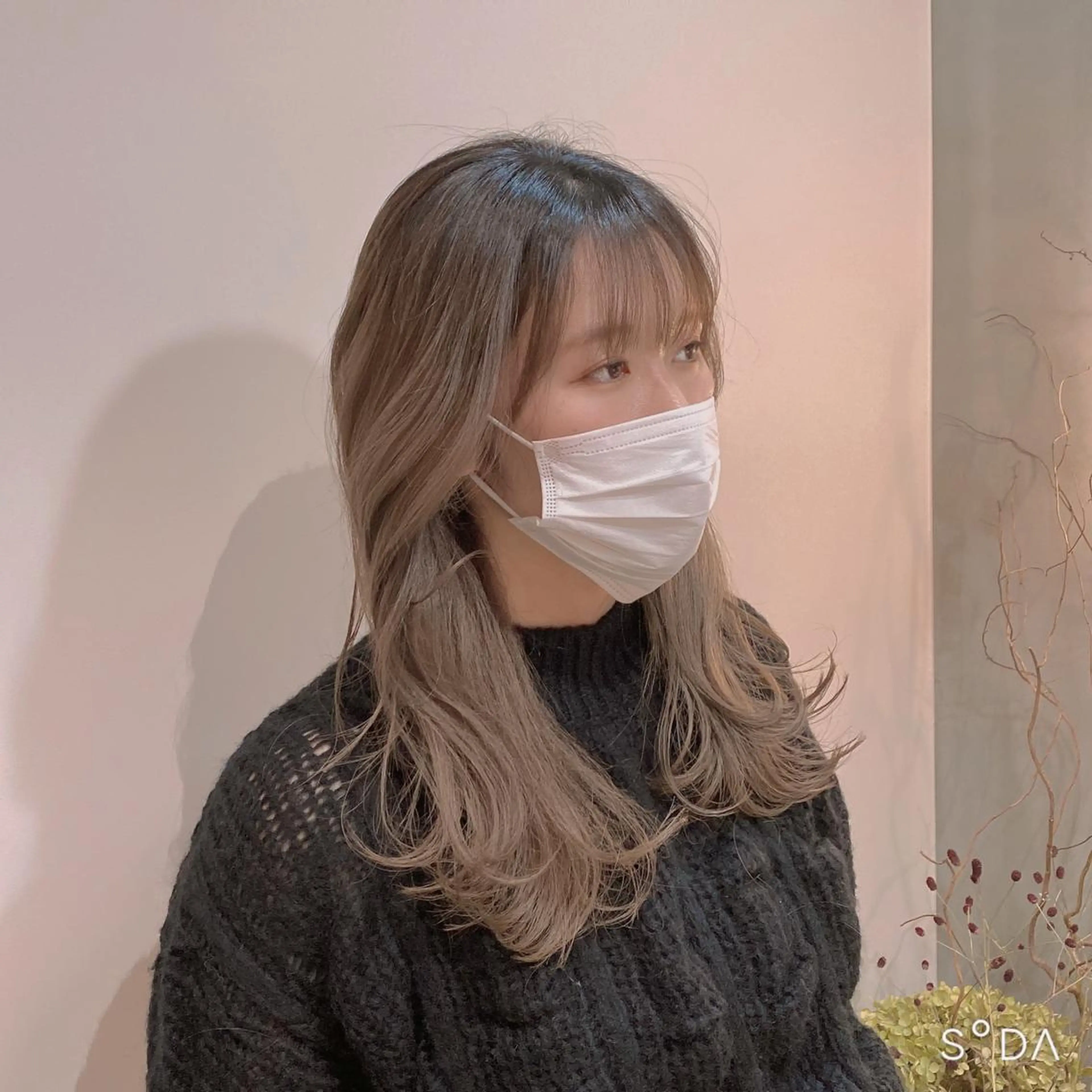 セミロング カット パーソナルカラー lapiax阿部のヘアスタイル